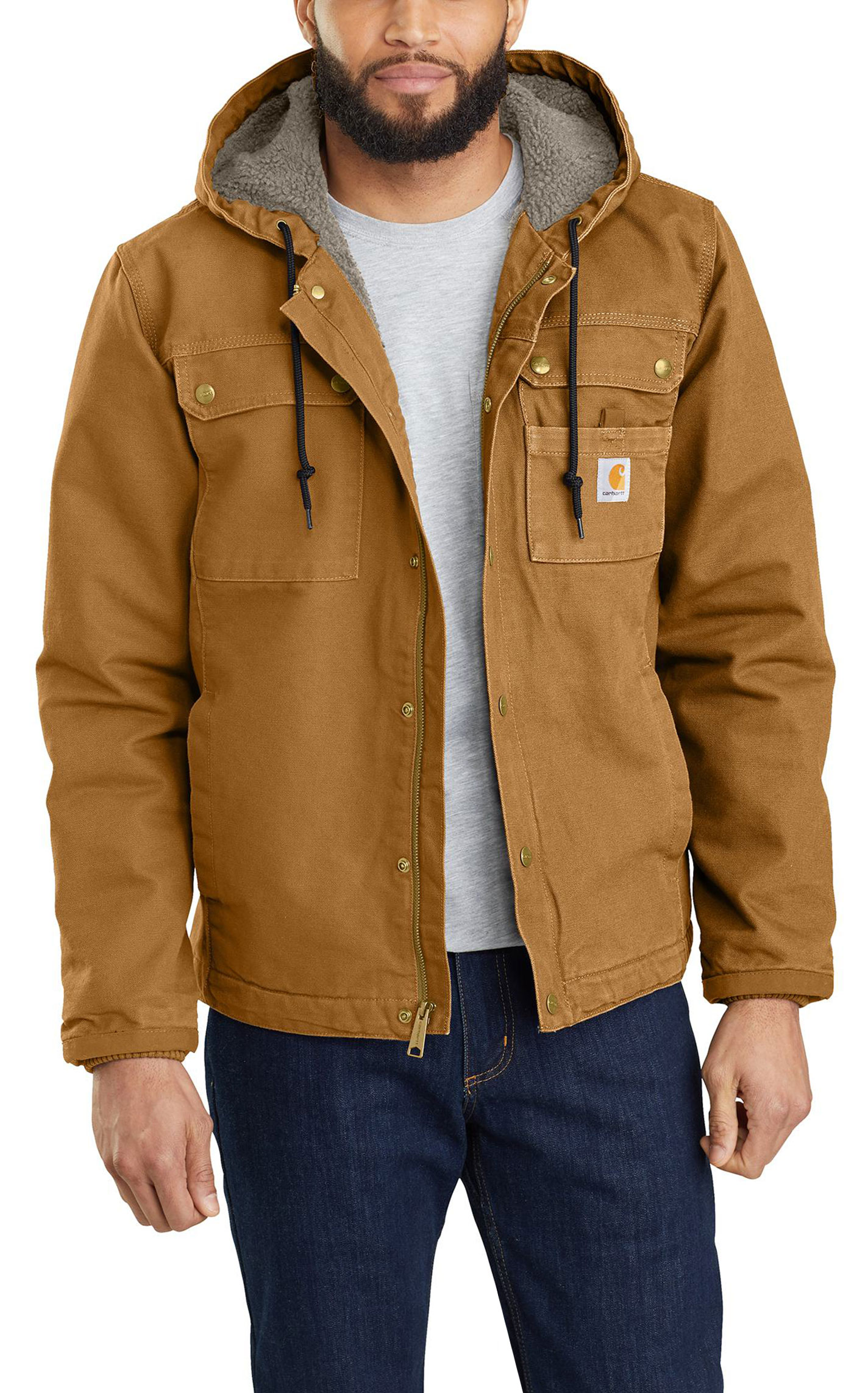 Carhartt Men's Duck Brown Rugged Flex Utility Work Jacket - Image 1