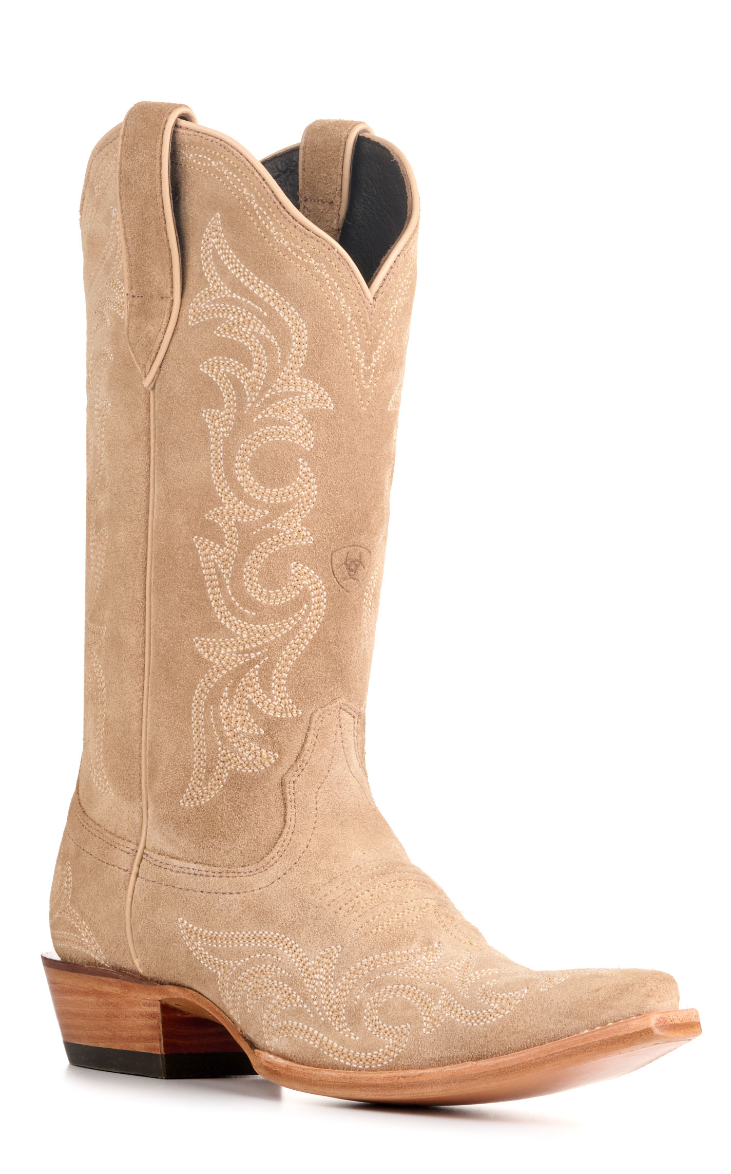 Ariat Women's Hazen Truly Taupe Roughout Suede Snip Toe Cowboy Boots - Image 1