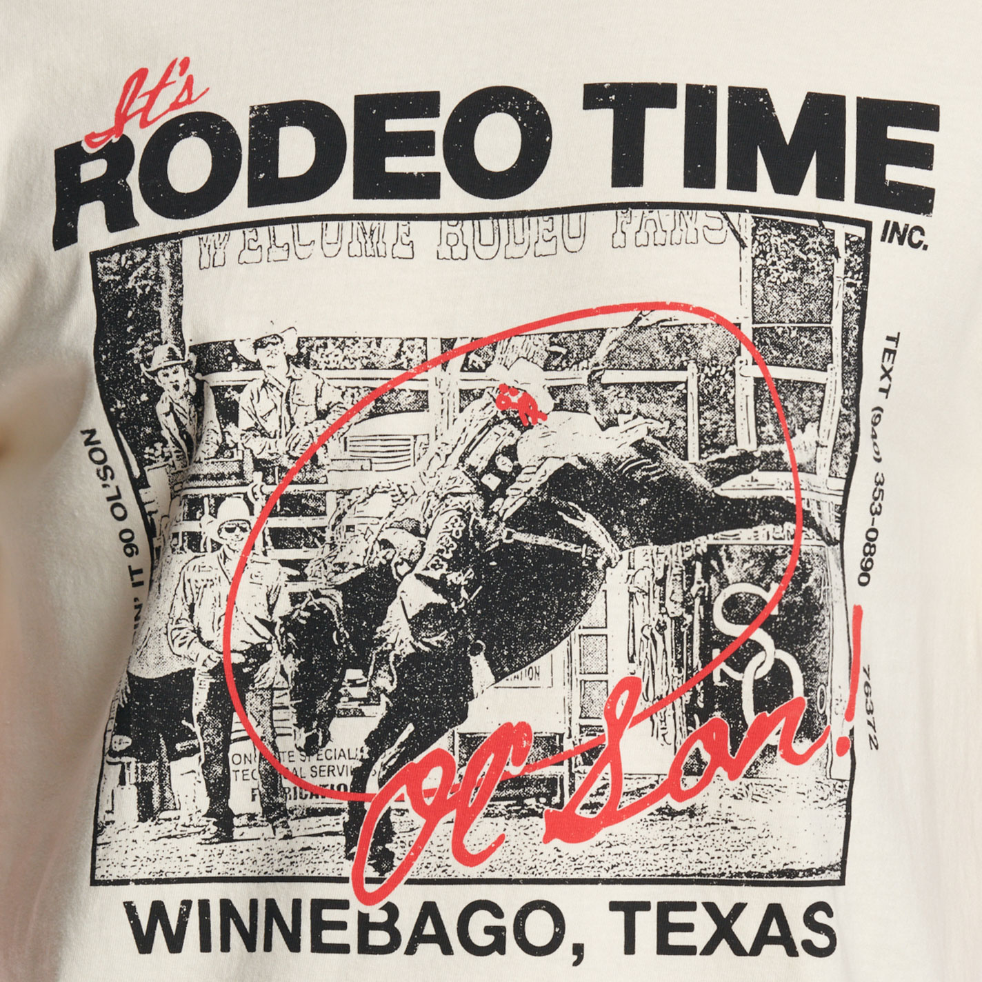 Rodeo Time Dale Brisby Men's Cream Markout Graphic T-Shirt - Image 1
