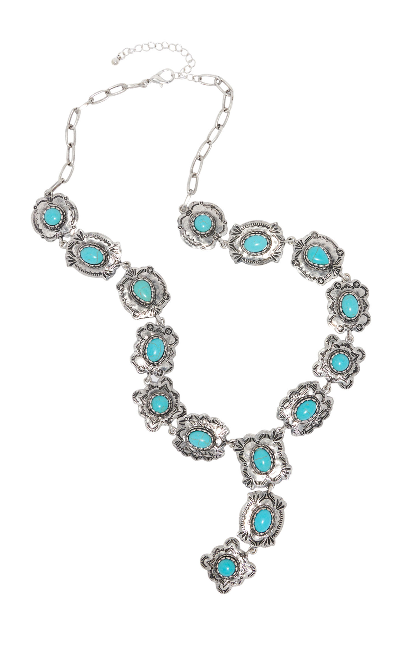 806 by Pink Panache Turquoise Small Conchos Jewelry Set  - Image 1