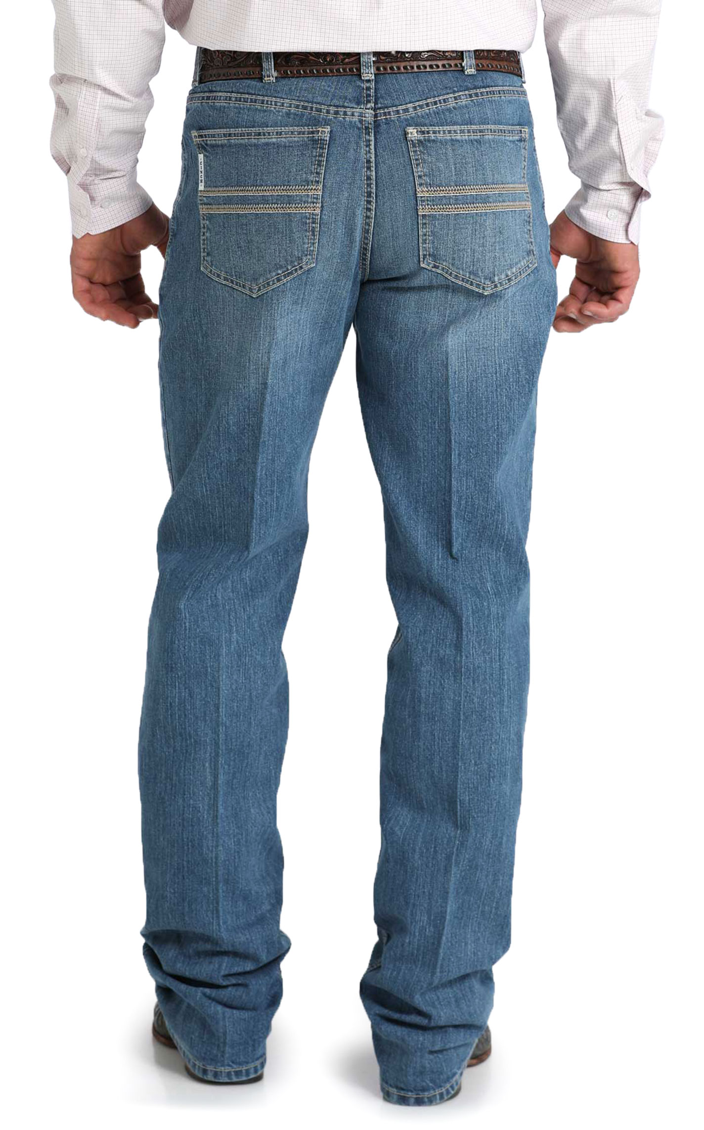Cinch Men’s White Label Medium Stonewash Relaxed Straight Leg Jeans - Image 1