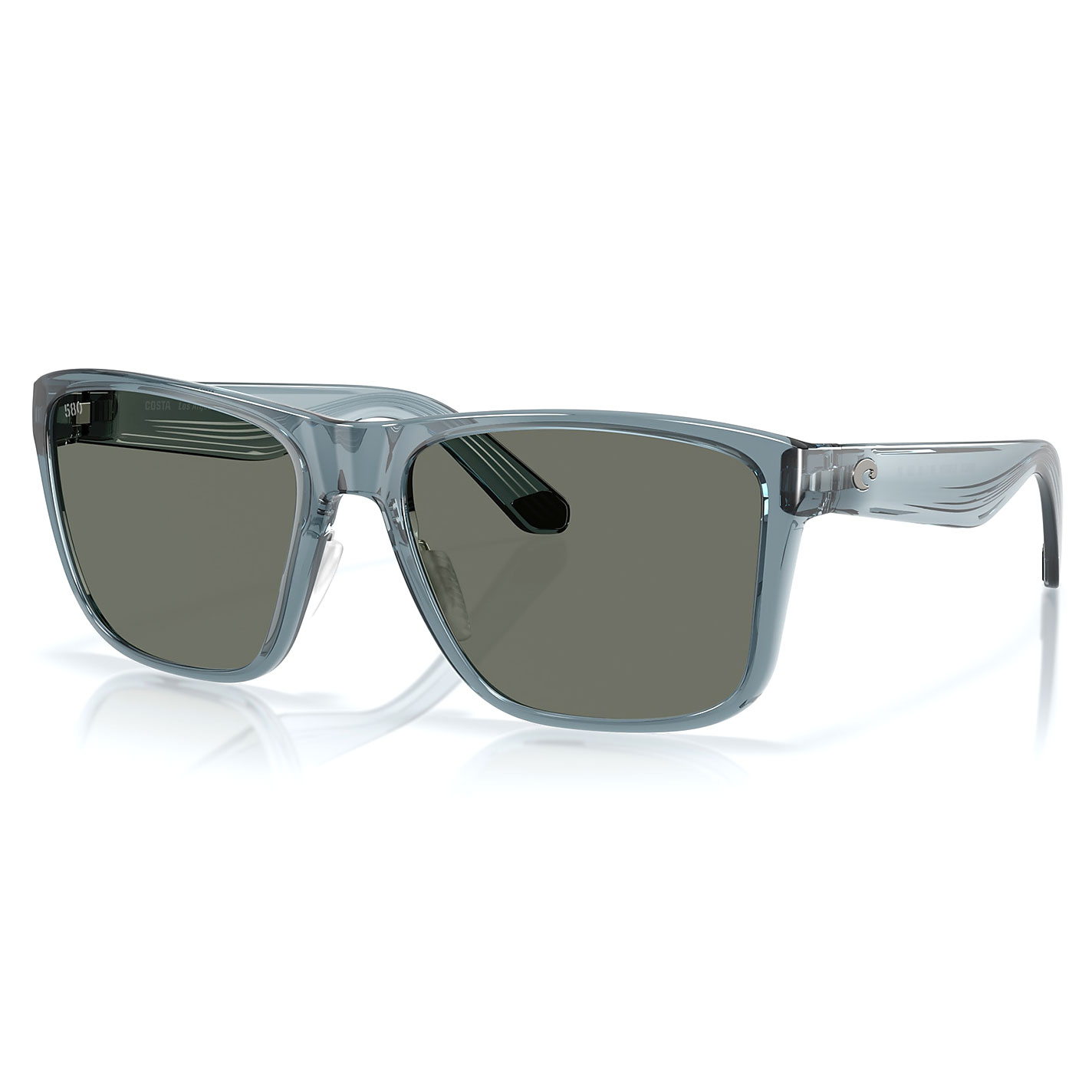 Costa Men's Gray Crystal Frame Blue Gray Polarized Sunglasses - Image 5