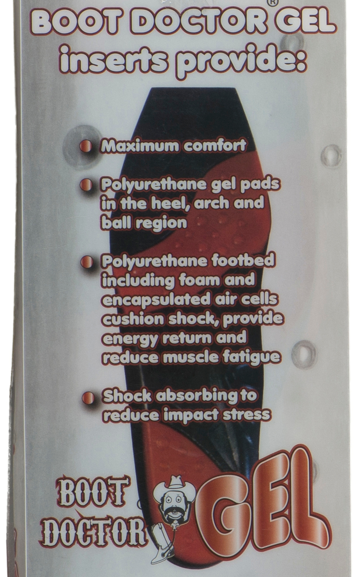 Boot Doctor Gel Square Toe Insoles - Image 1