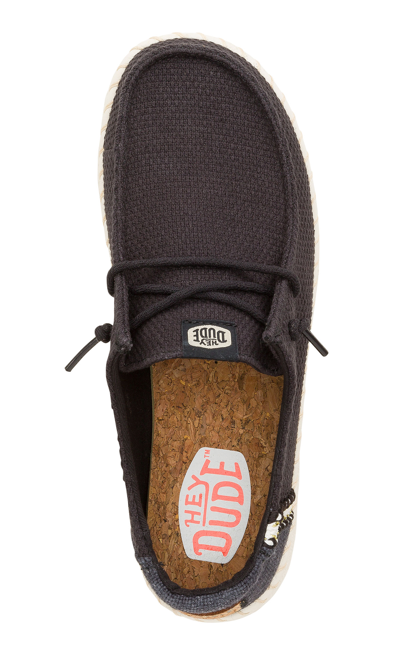 Hey Dude Women's Wendy Black Espadrille Woven Moc Toe Casual Shoes - Image 1