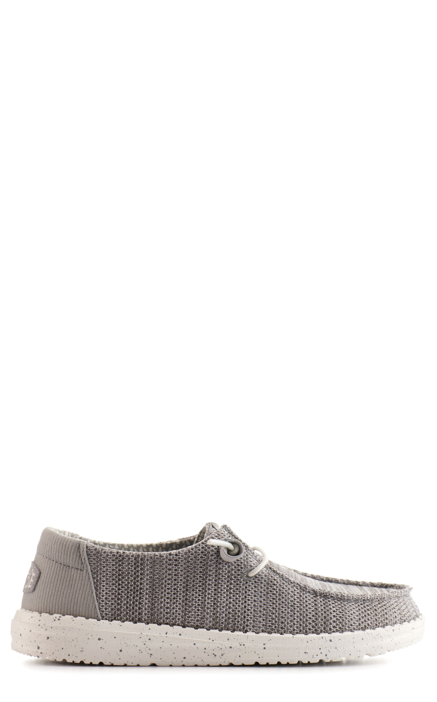 Hey Dude Women's Wendy Stretch Mesh Light Gray Moc Toe Lace Up Casual Shoes - Image 3