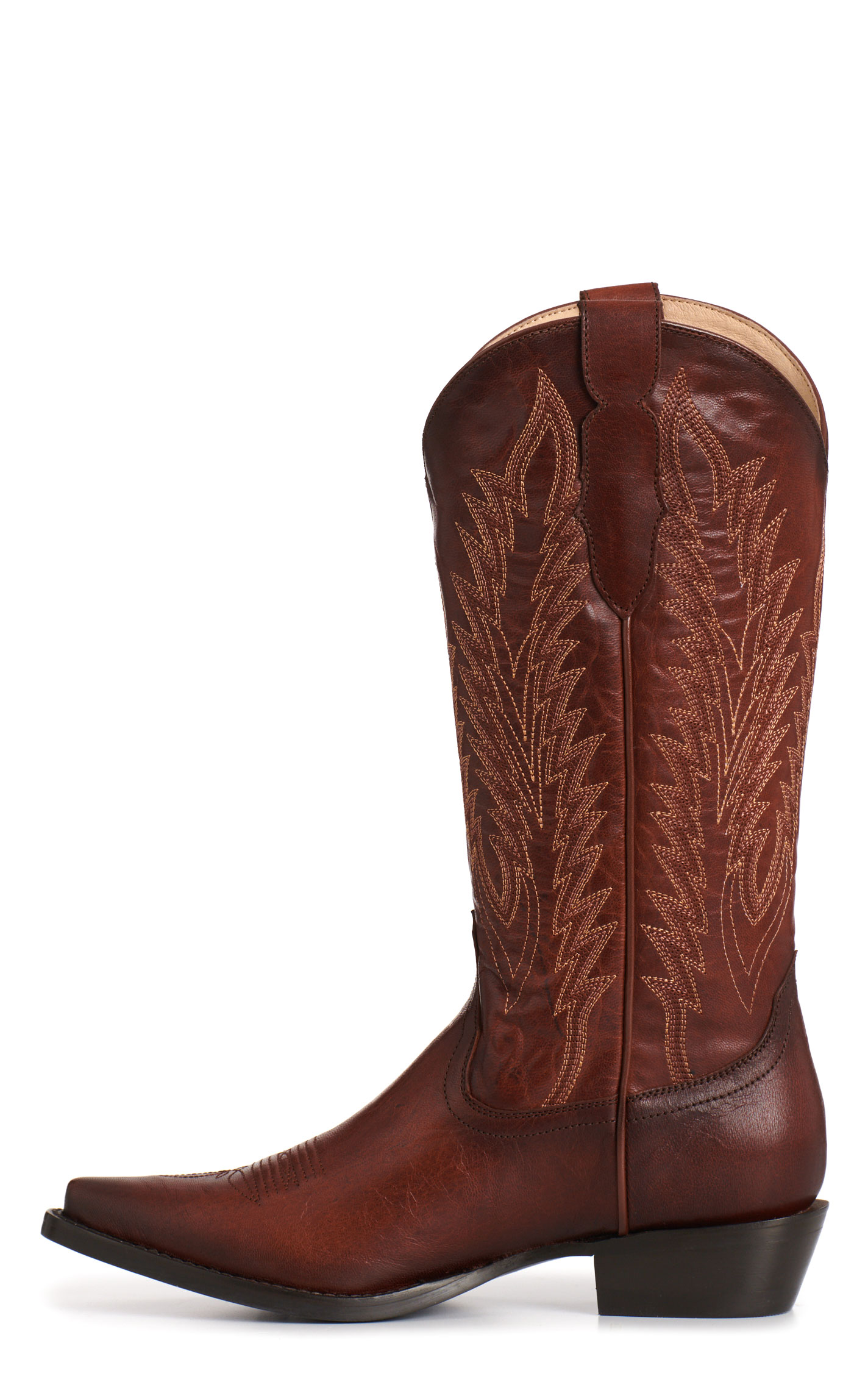 Rockin' C Women's Mahogany Embroidered Snip Toe Cowboy Boots - Image 1
