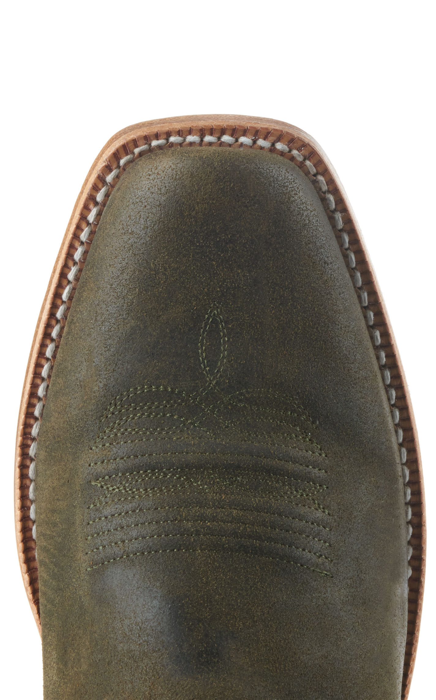 Ariat Men's Futurity Time Copper Crunch and Olive Roughout TekStep Punchy Square Toe Cowboy Boots - Image 1
