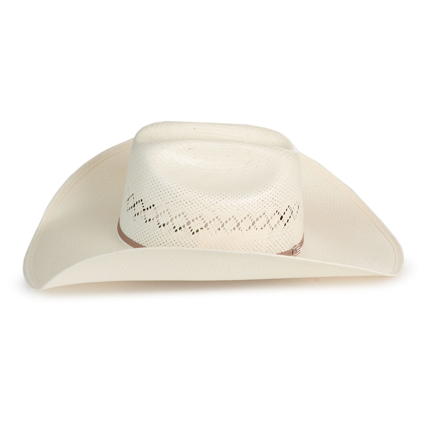 American Hat Ivory Vented Cattleman Crown Straw Cowboy Hat - Image 1