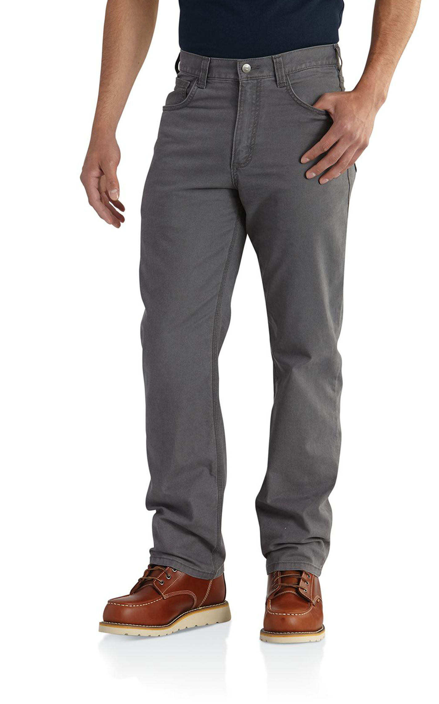 Carhartt Men's Charcoal Rugged Flex Canvas Work Pants - Image 3