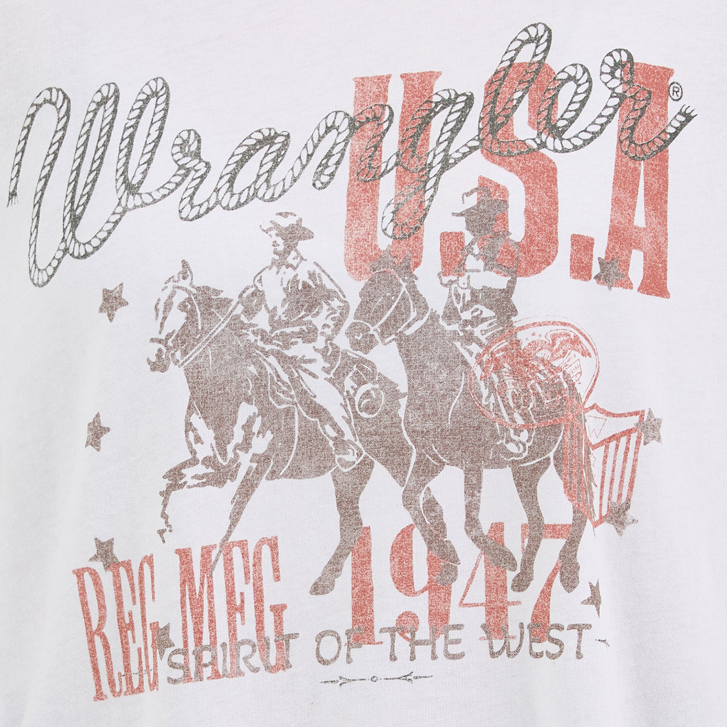 Wrangler Retro Women's White USA Graphic T-Shirt - Image 3