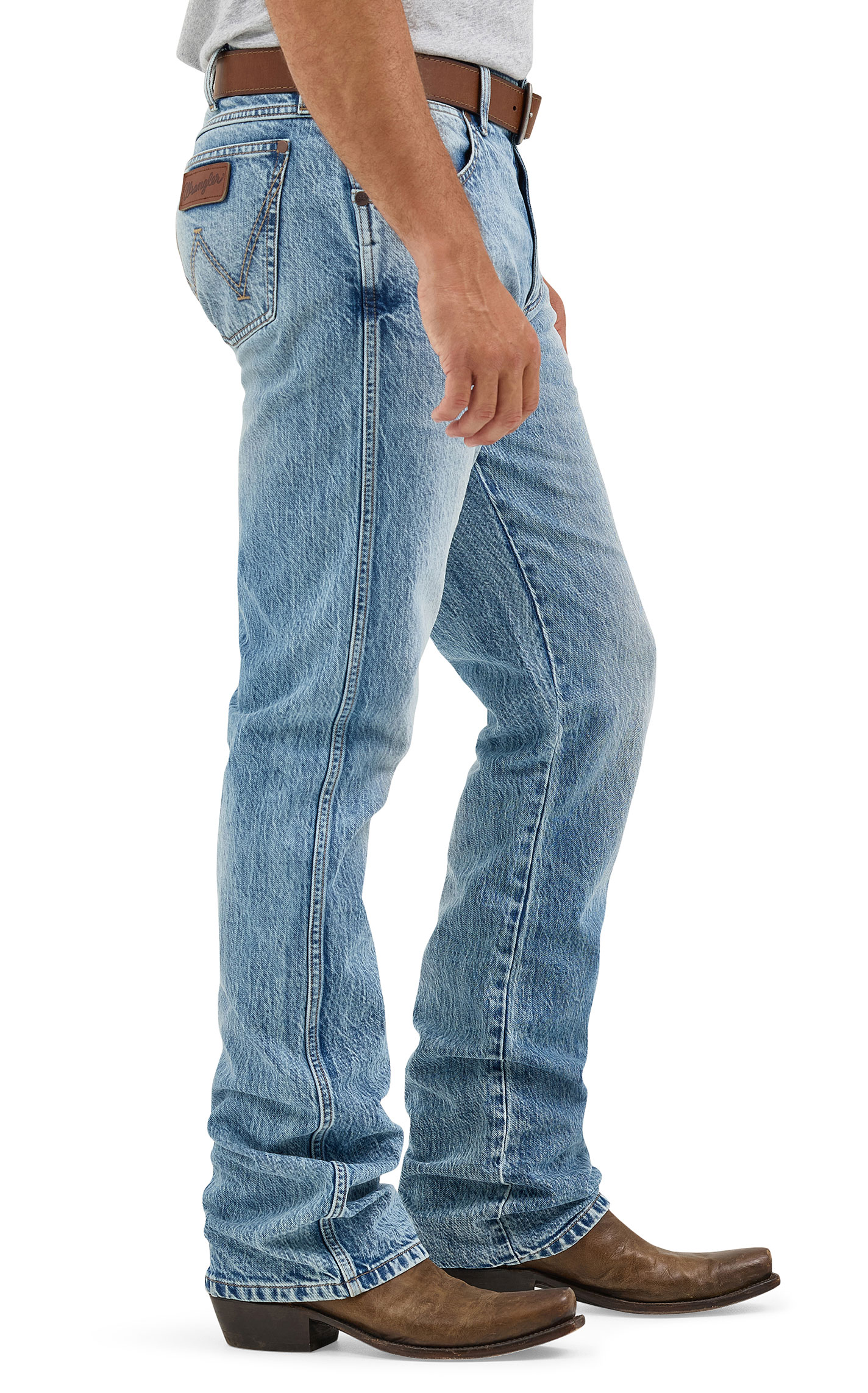 Wrangler Retro Men's Jones Light Wash Slim Fit Bootcut Jeans - Image 1