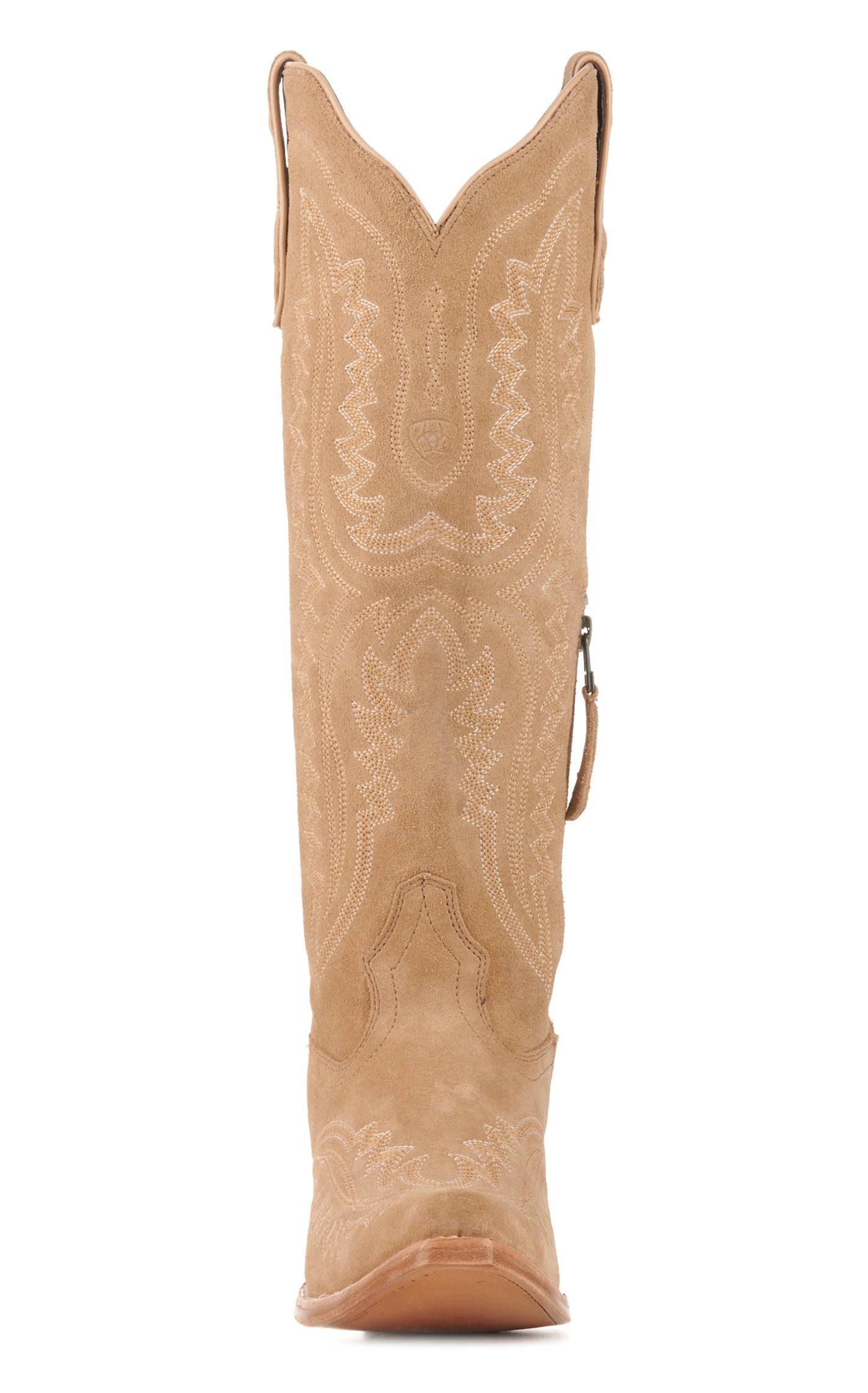 Ariat Women's Casanova Truly Taupe Suede Snip Toe Tall Cowboy Boots - Image 1