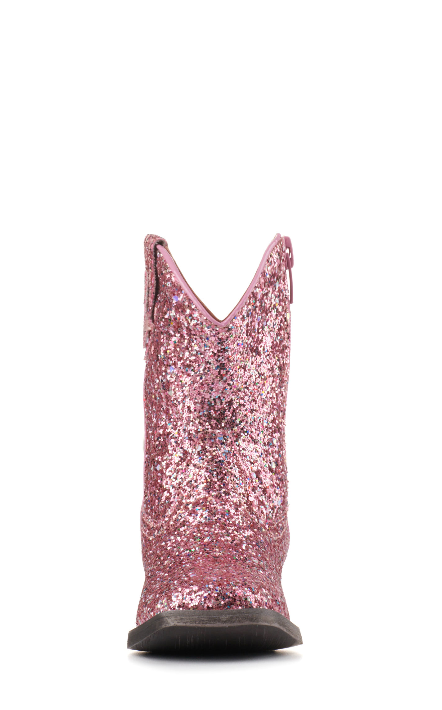 Roper Toddler Pink Glitter Square Toe Cowboy Boots - Image 1