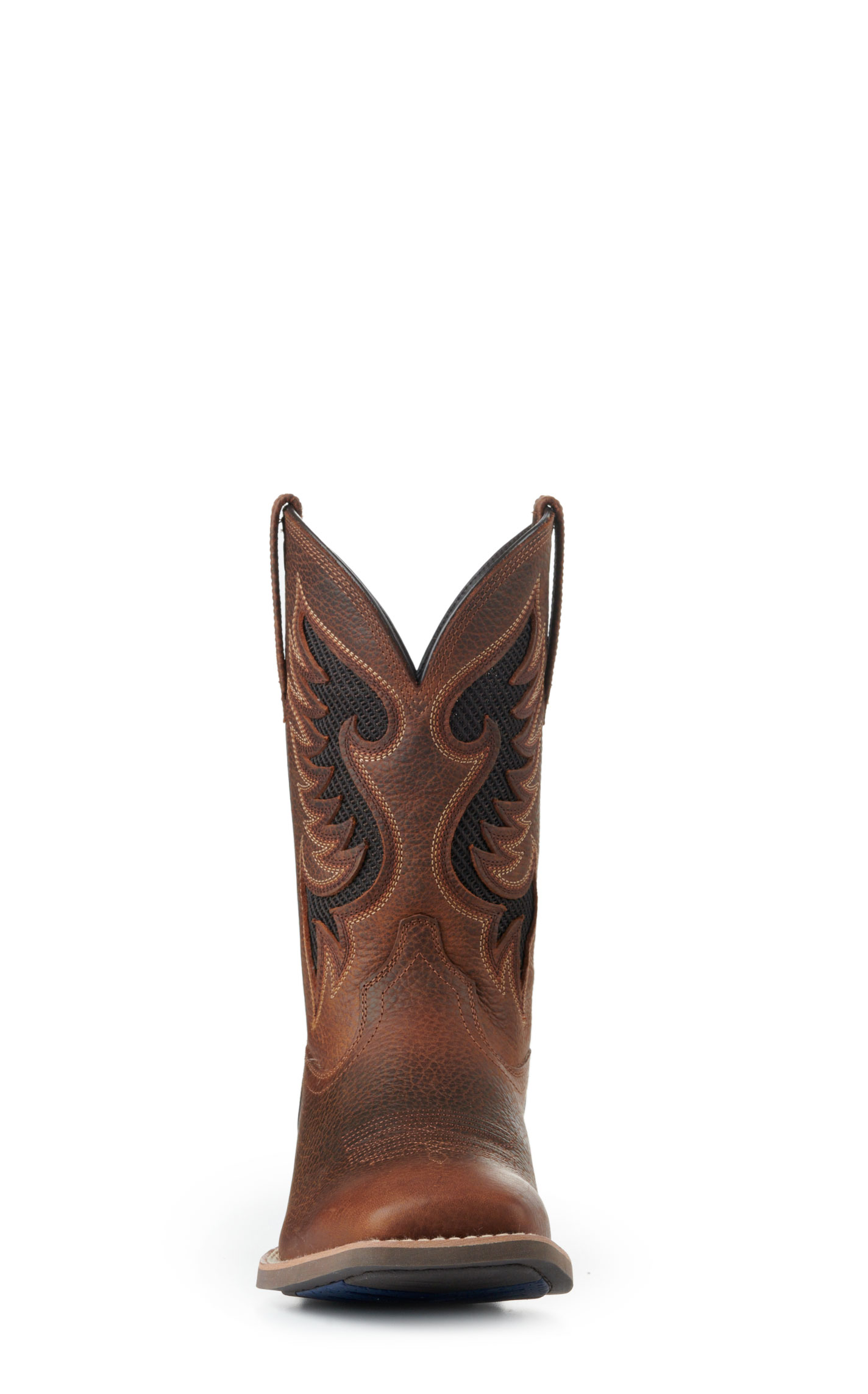 Ariat Men's Cowpuncher VentTEK Brown Oiled Rowdy Shock Shield Wide Square Toe Cowboy Boots - Image 1