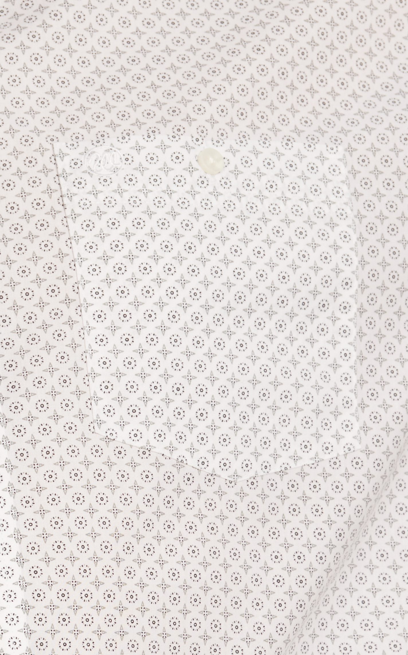 Wrangler Men's White Black & Gray Geo Print Western Shirt - Big & Tall - Image 1