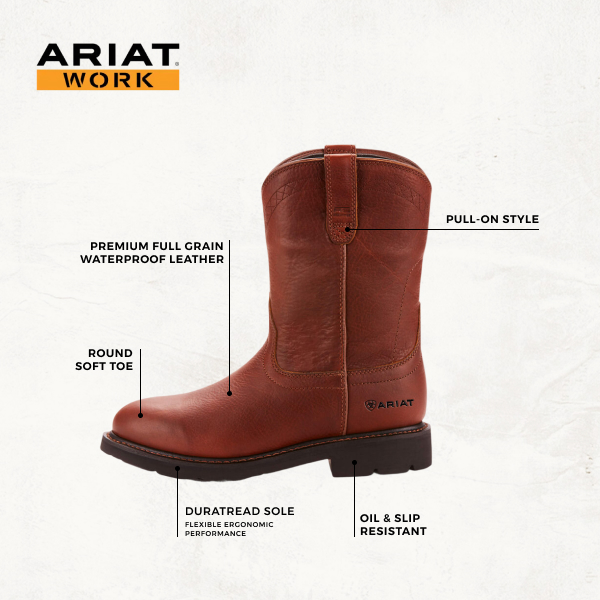 Ariat Men's Sierra Sunshine Wildcat Round Toe Work Boots - Image 1