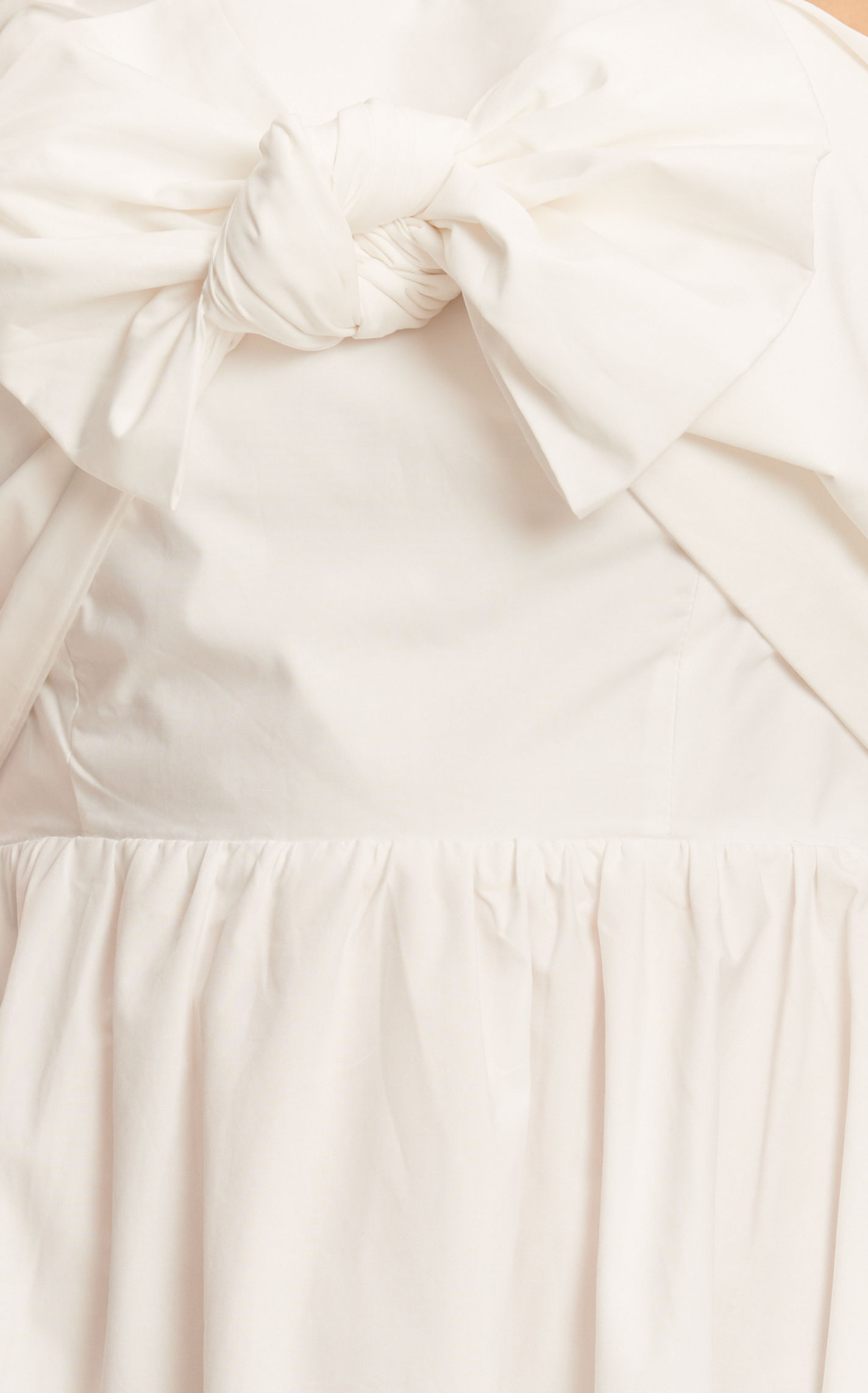 Mainstrip Women's White Off the Shoulder Accent Sleeve Smocked Back Dress - Image 1