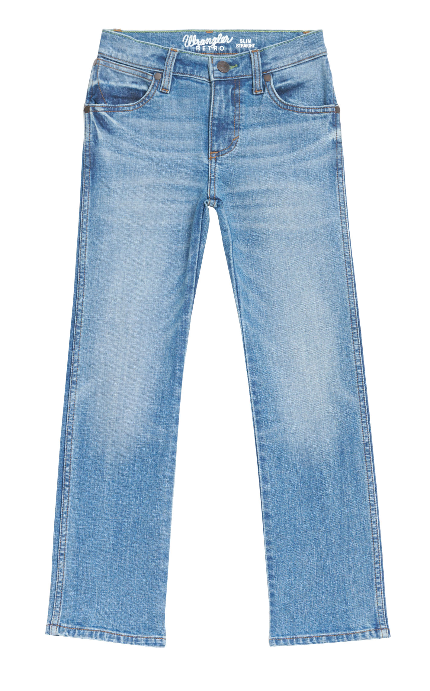 Wrangler Retro Boy's Roughhouse 88B Light Wash Slim Straight Leg Jeans (8-16) - Image 1
