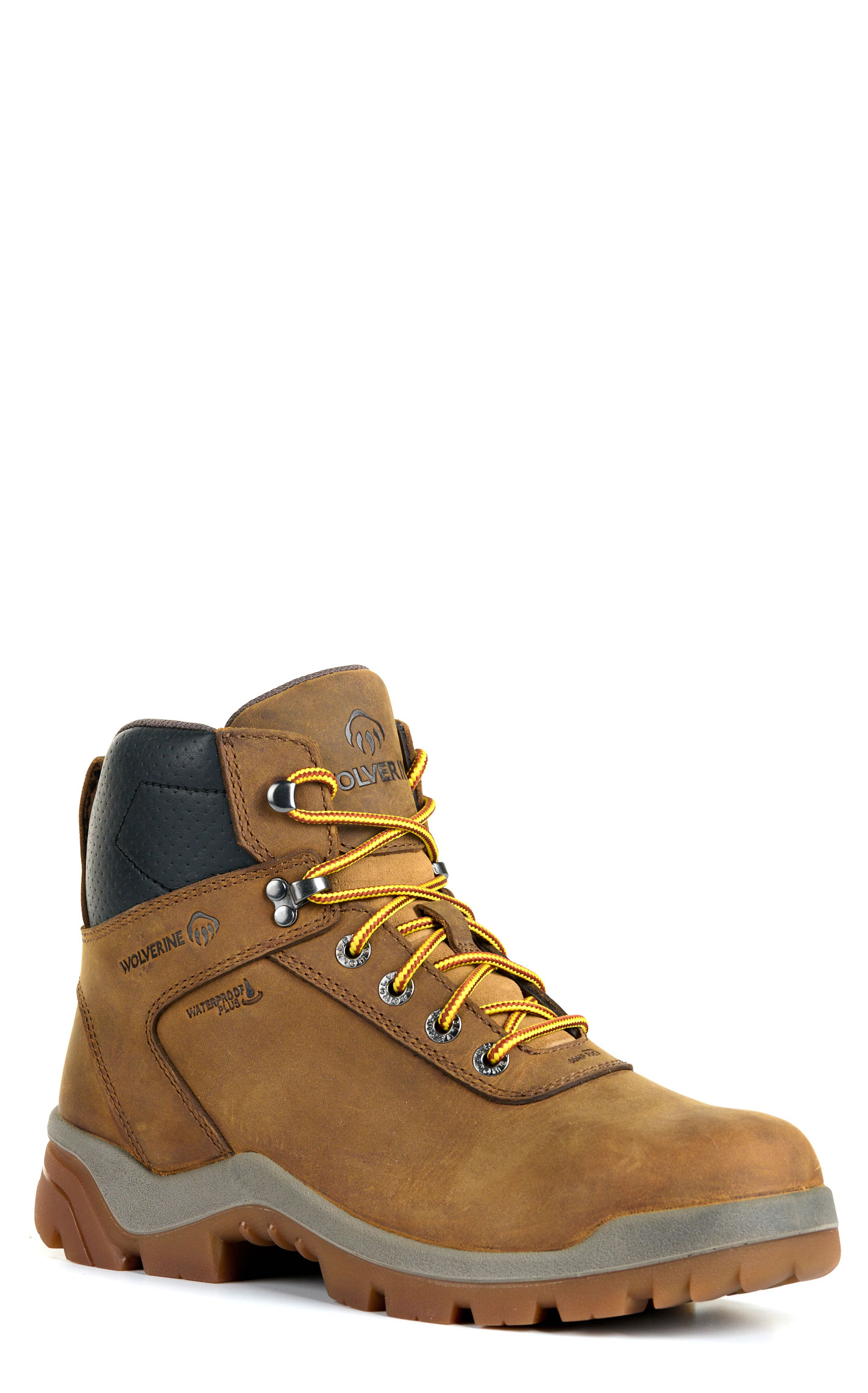 Wolverine Men's Butterscotch & Black Lace Up Leather Work Boots - Image 1