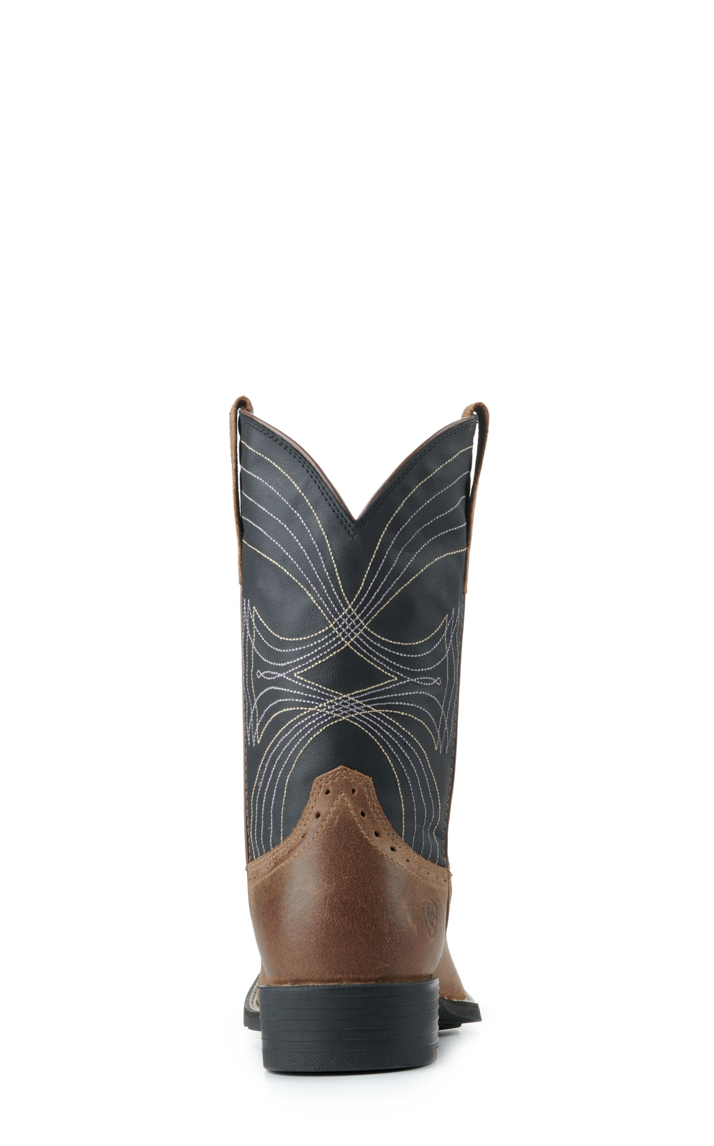 Ariat Men's Sport Barley Brown and Matte Black Wide Square Toe Cowboy Boots - Image 1