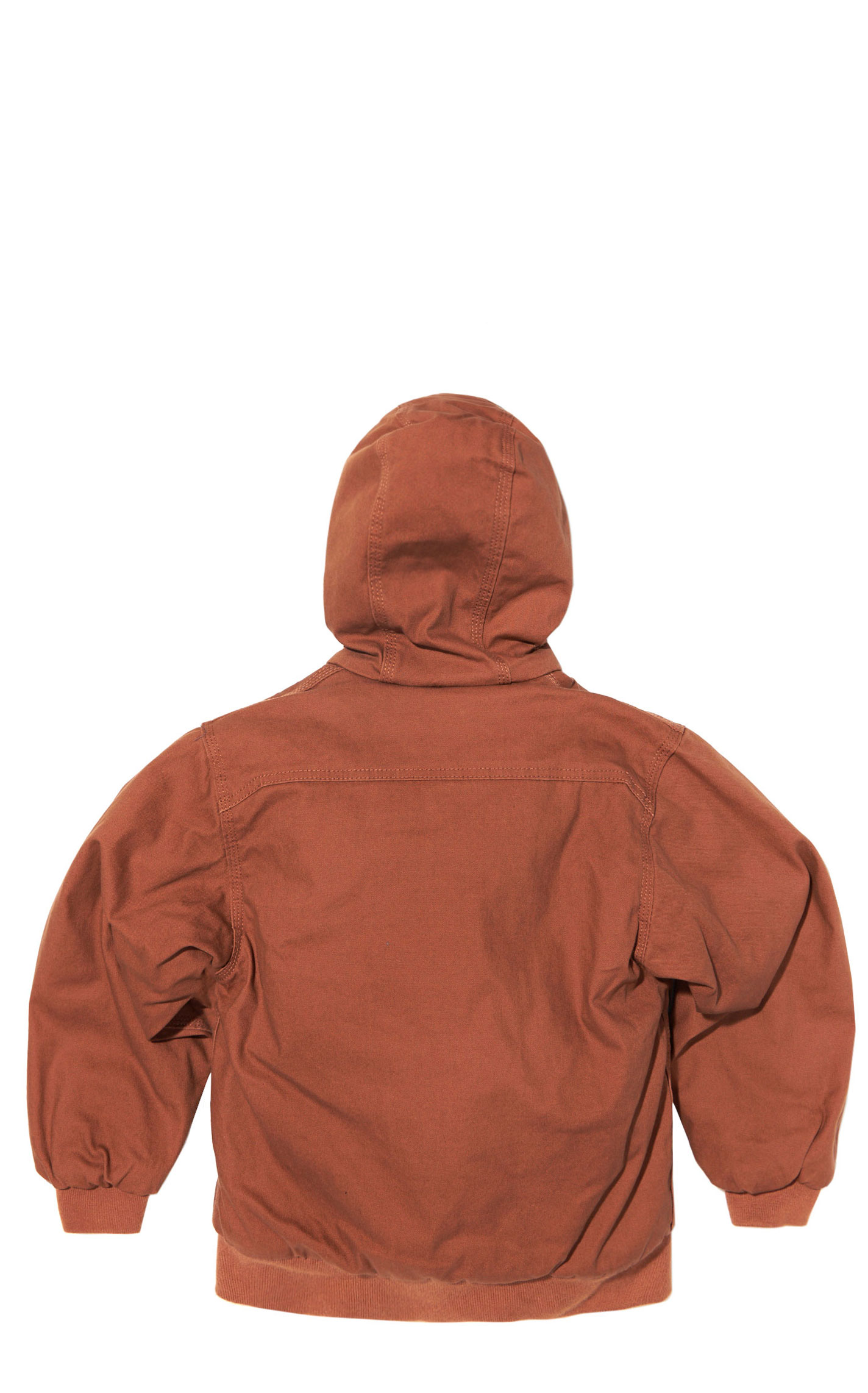 Cowboy Workwear Boy's Brown Clay Canvas Hooded Jacket - Image 3