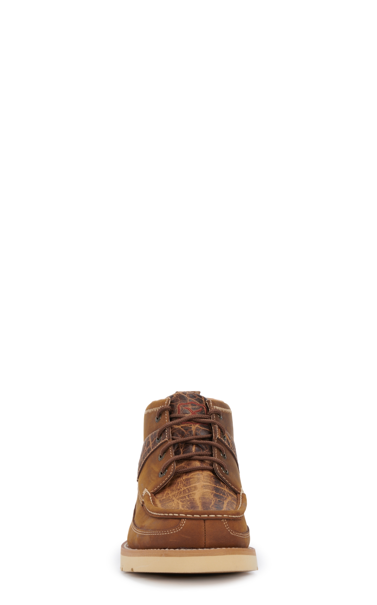 Twisted X Men's Distressed Saddle Brown and Cognac CellSole Wedge Lace Up Casual Shoe - Image 1