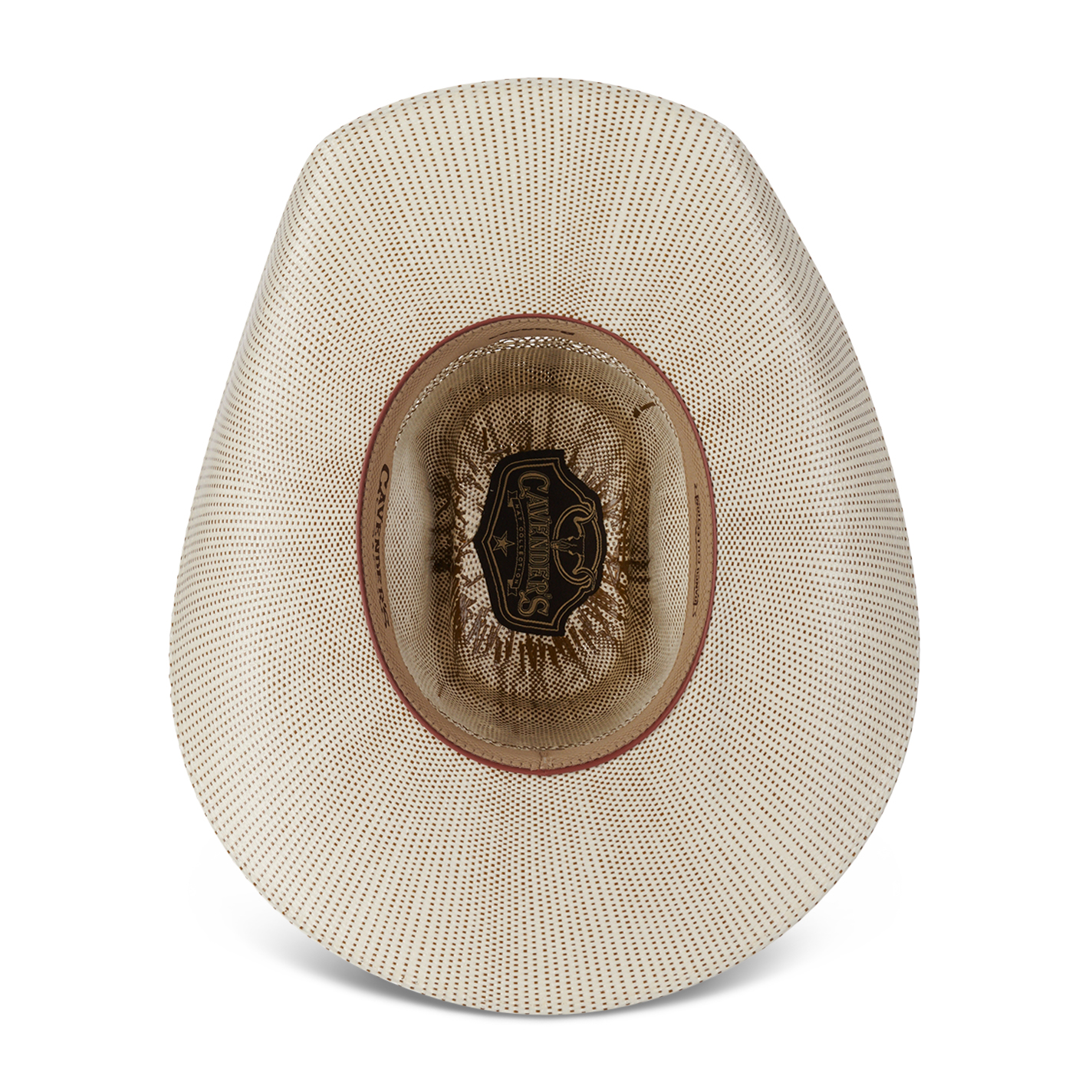 Rafter C Rowdy Ivory and Brown Brick Crown Bangora Straw Cowboy Hat - Image 1