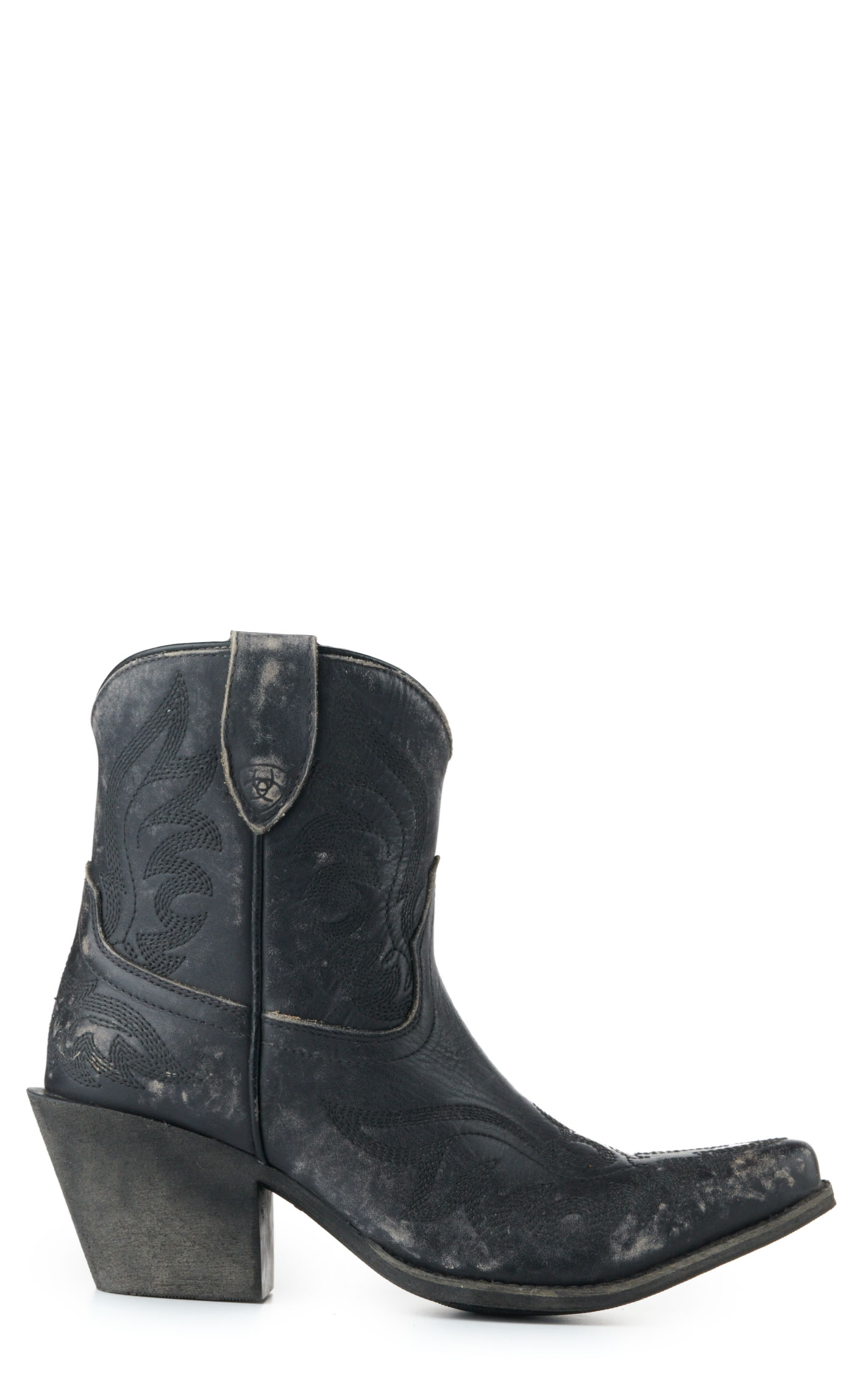 Ariat Women's Chandler Distressed Black Snip Toe Booties - Image 1