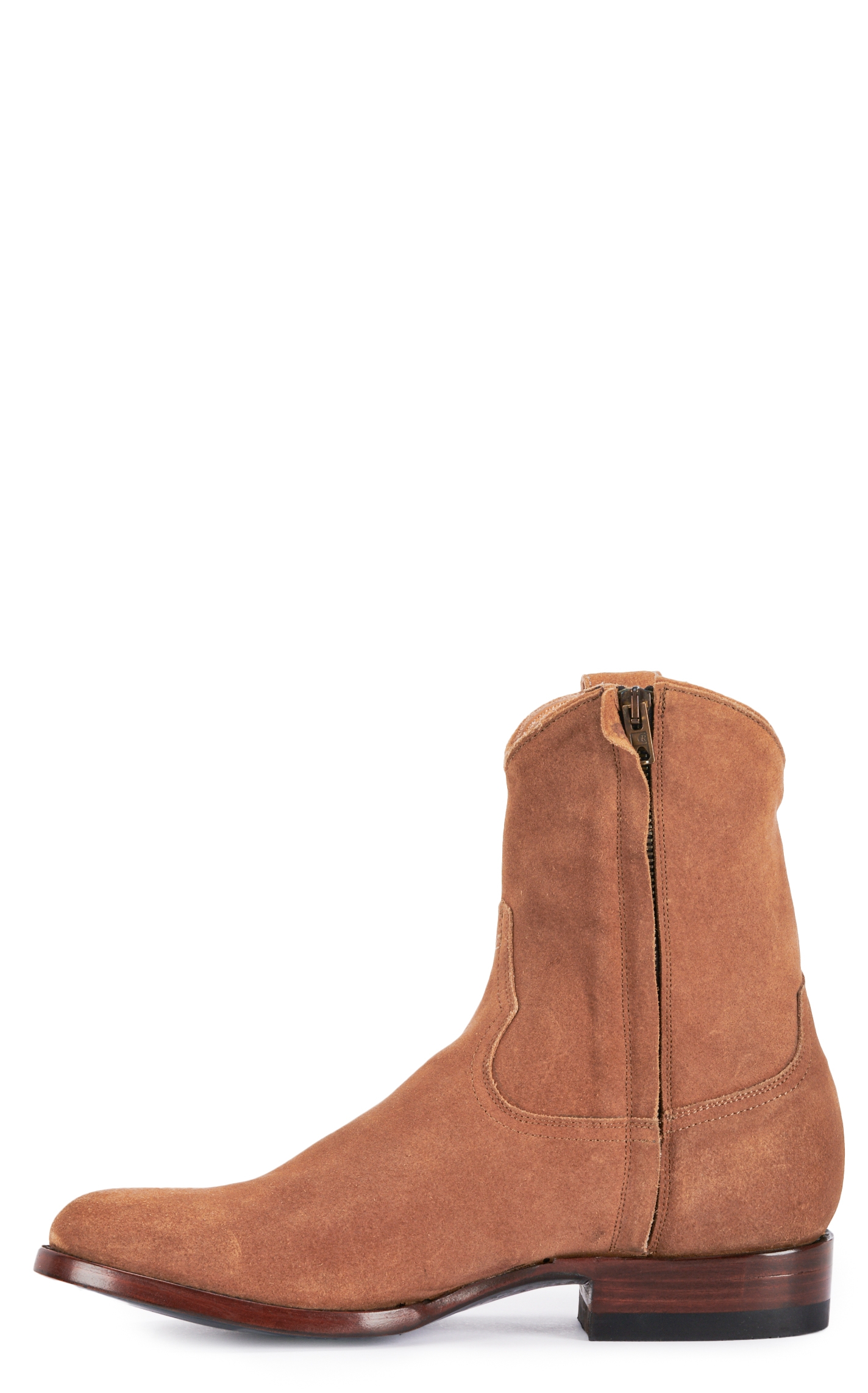 JRC & Sons Men's Winston Water-Resistant Suede Roper Toe Zip Cowboy Boot in Sand - Image 1