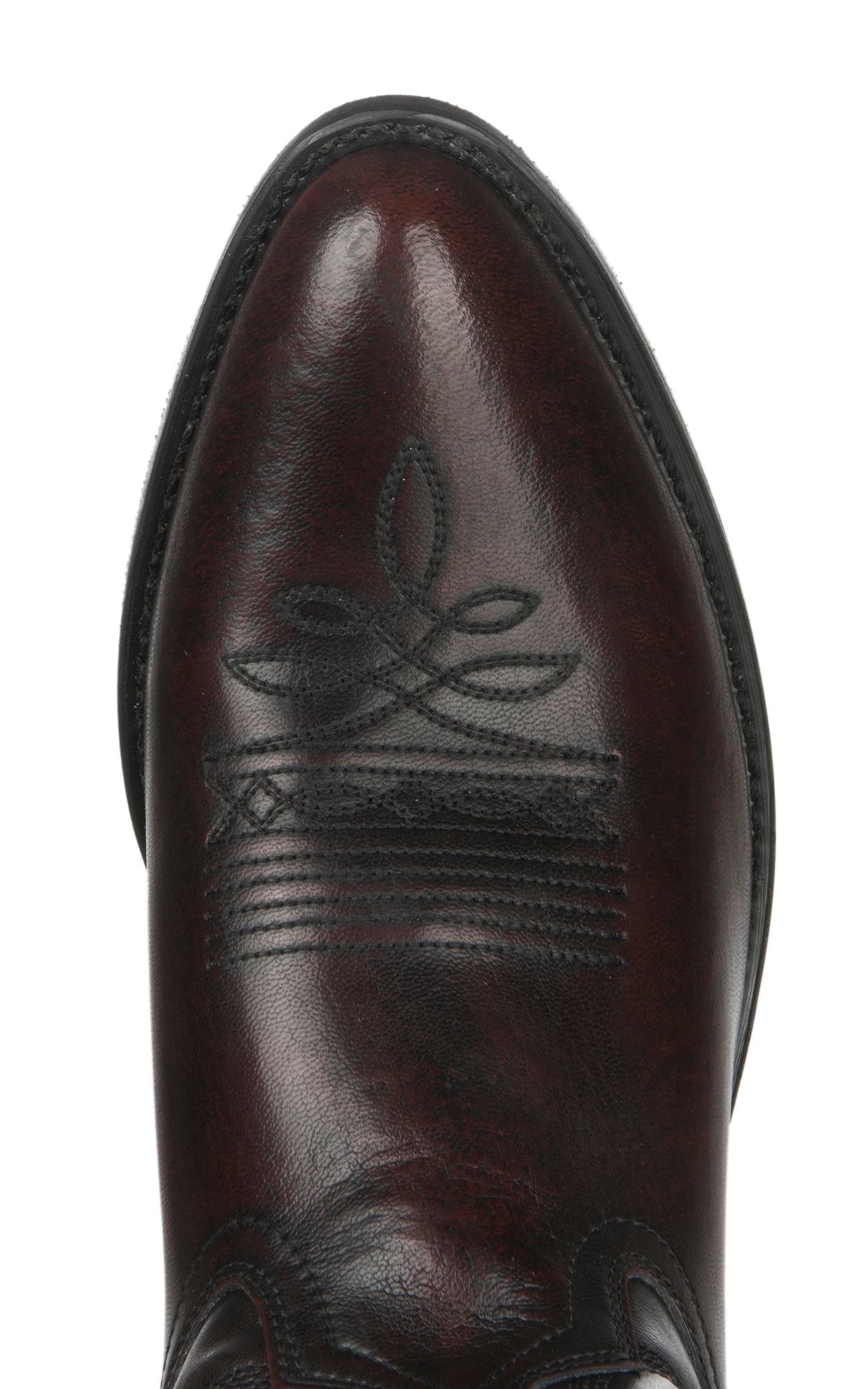 Smoky Mountain Men's Classic Black Cherry Leather R-Toe Cowboy Boot - Image 1