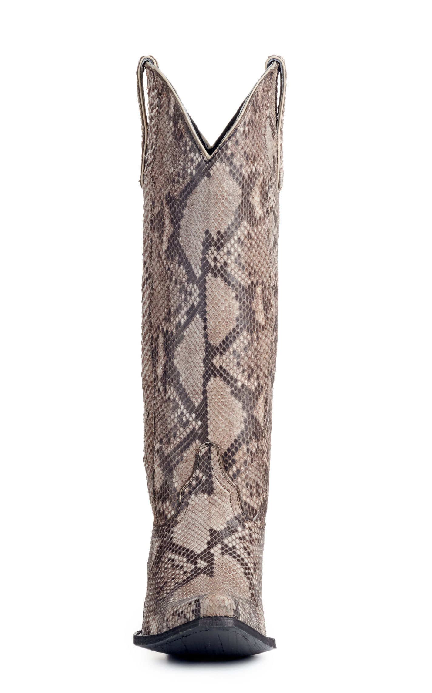 Cavender's Women's Natural Python Snip Toe Exotic Cowboy Boot - Image 1