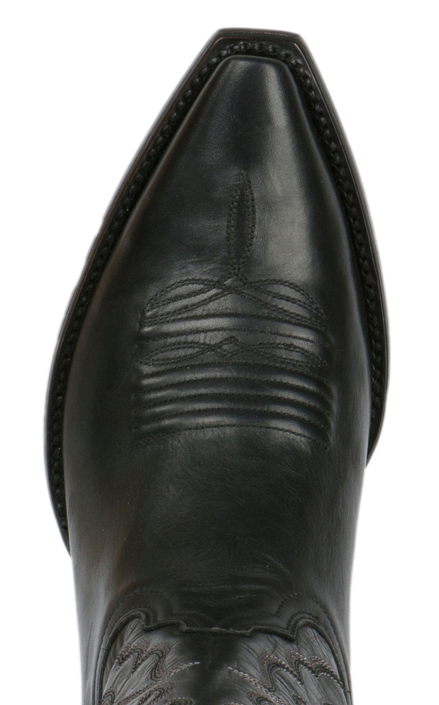 Cavender’s Women’s Black Ranchero Leather Snip Toe Cowboy Boots - Image 1