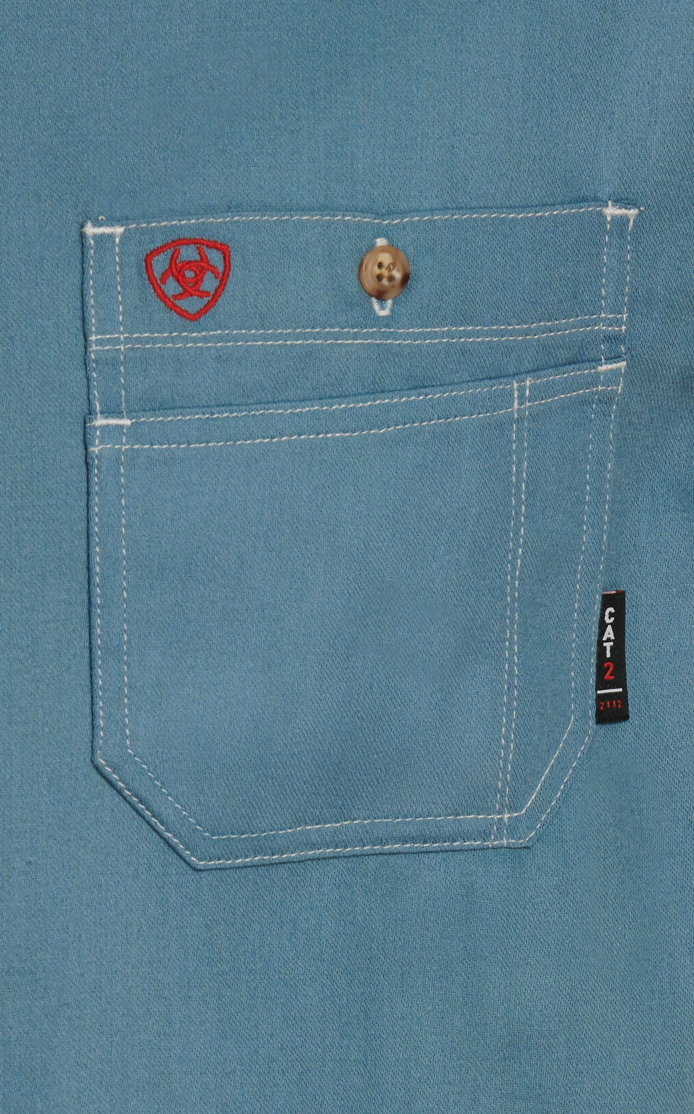 Ariat Men's Blue Long Sleeve FR Work Shirt - Image 1