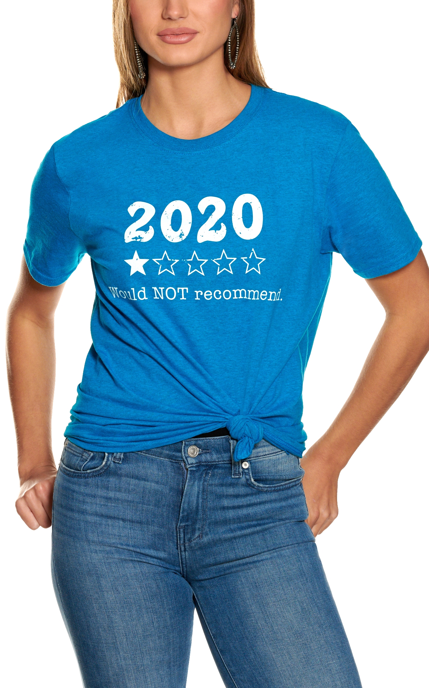 Women's Turquoise 2020 Would Not Recommend Short Sleeve T-Shirt - Image 1