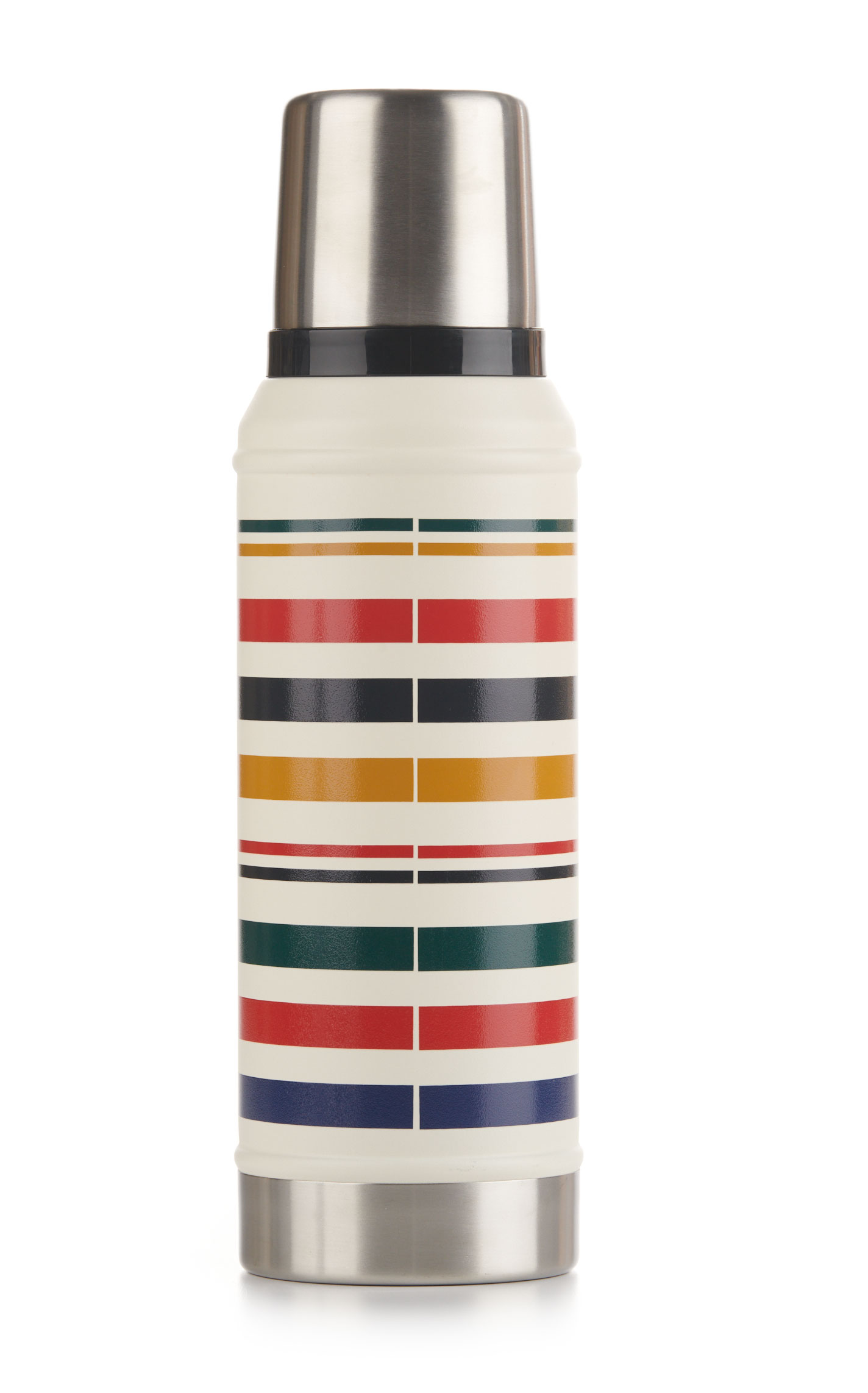 Stanley Pendleton Classic Cream & Colorful Stripe 1.0 QT Insulated Bottle - Image 1