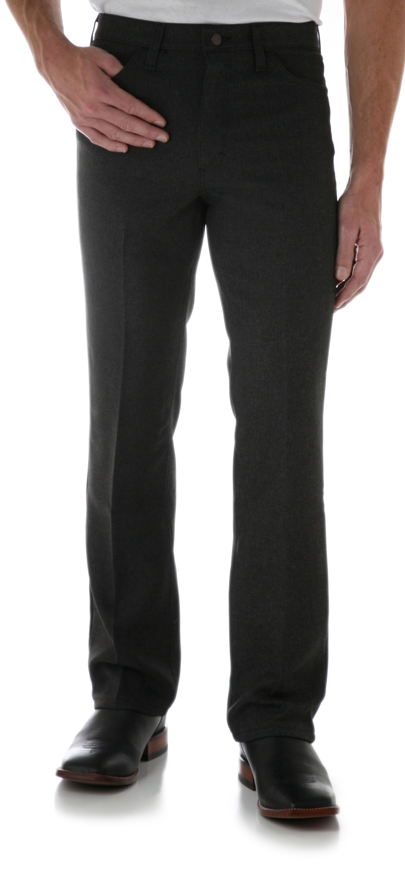 Wrangler Wrancher Men's Heather Black Dress Pants - Image 1