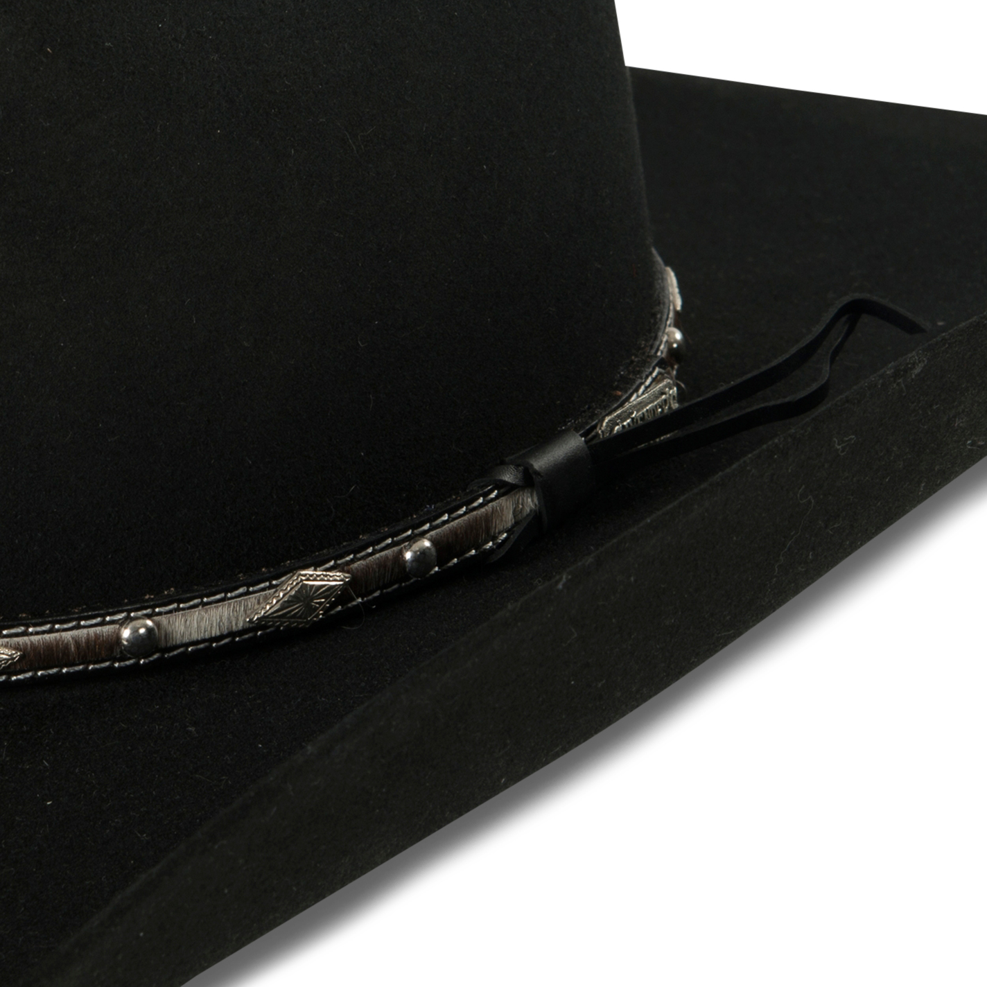 Cavender's 3X Brindle Black Premium Wool Cowboy Hat - Image 1