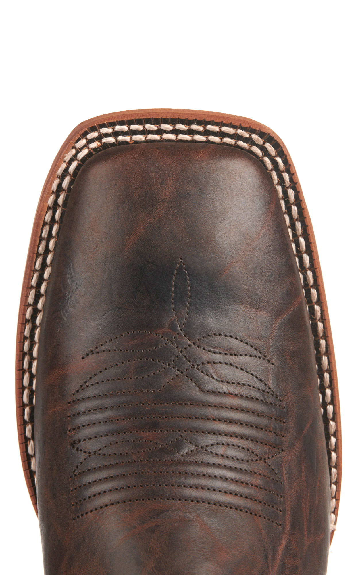 Ariat Men's Crosshair Dark Whiskey and Brown Deer Skull TekStep Square Toe Cowboy Boots - Image 1