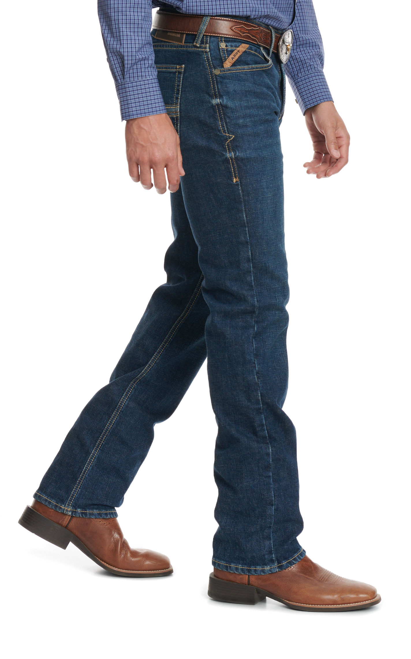 Ariat Men's Tucker Quest M7 Dark Wash Slim Straight Leg Jeans - Image 1