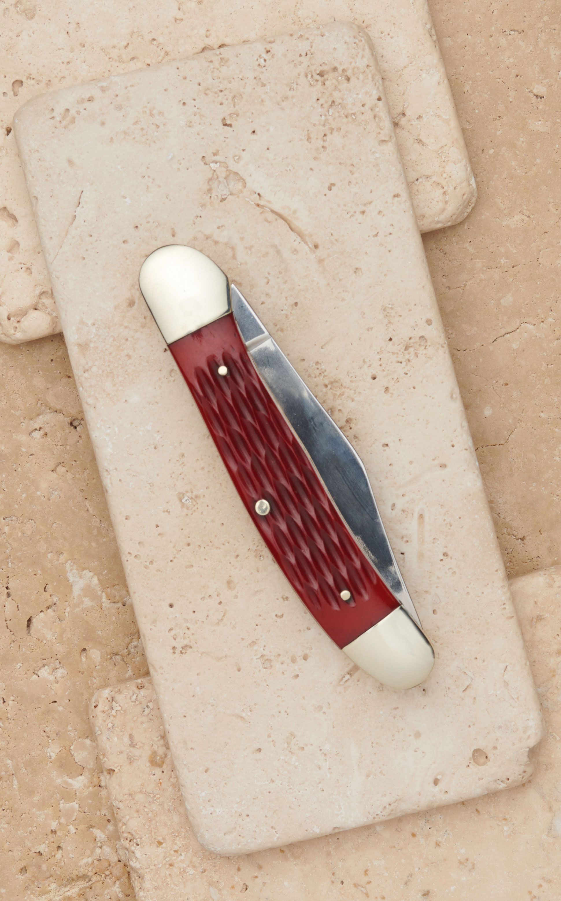 Tree Brand By Boker Traditional Series Sockman Jigged Red Bone Pocket Knife - Image 3