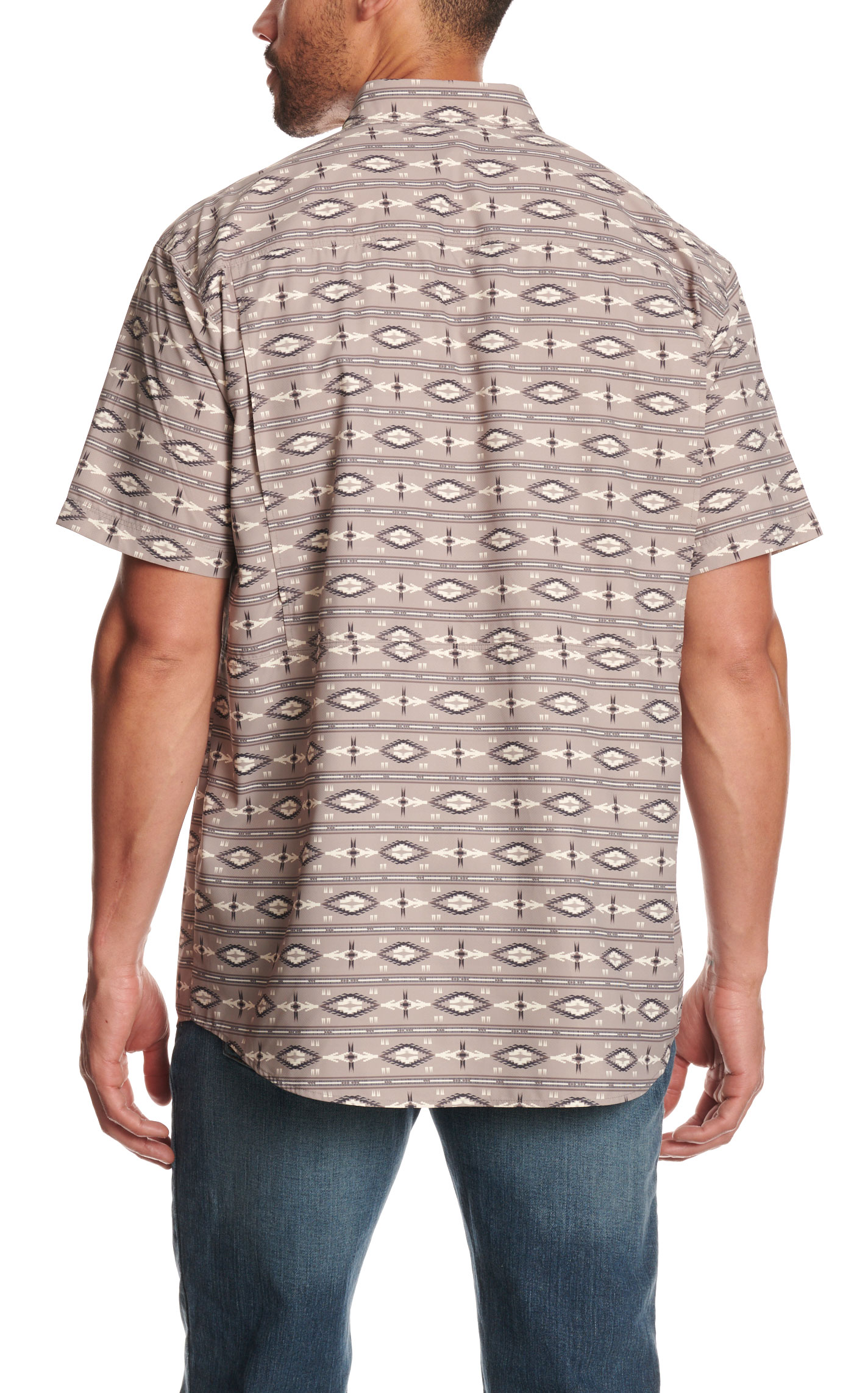 Ariat Men's VentTEK™ Outbound Gray Aztec Print Classic Shirt - Image 1