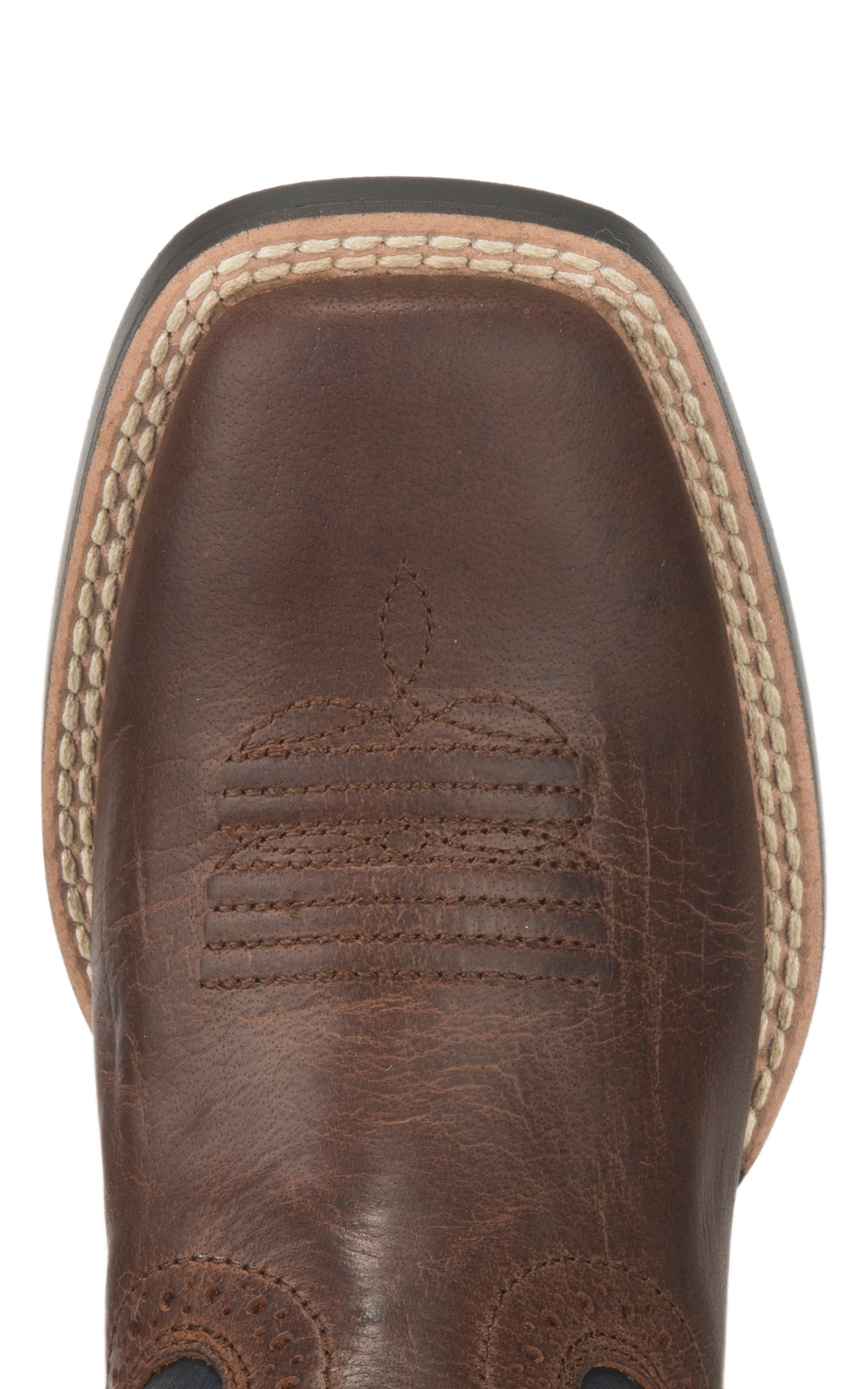 Ariat Youth Tycoon Brown with Arizona Sky Wide Square Toe Cowboy Boots - Image 1