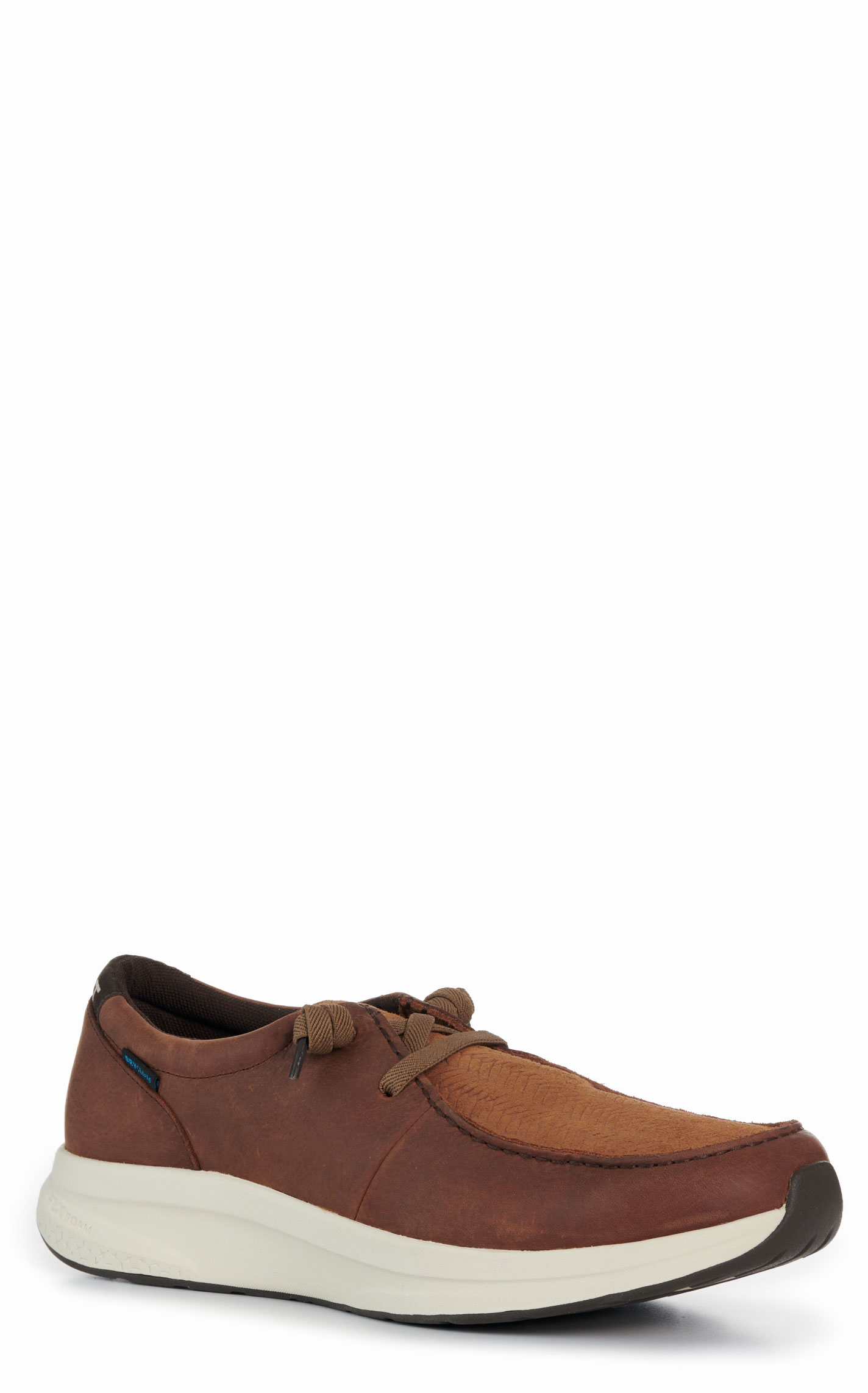 Ariat Men’s Buckeye Brown/Tan Suede Waterproof Moc Toe Casual Shoe - Image 1