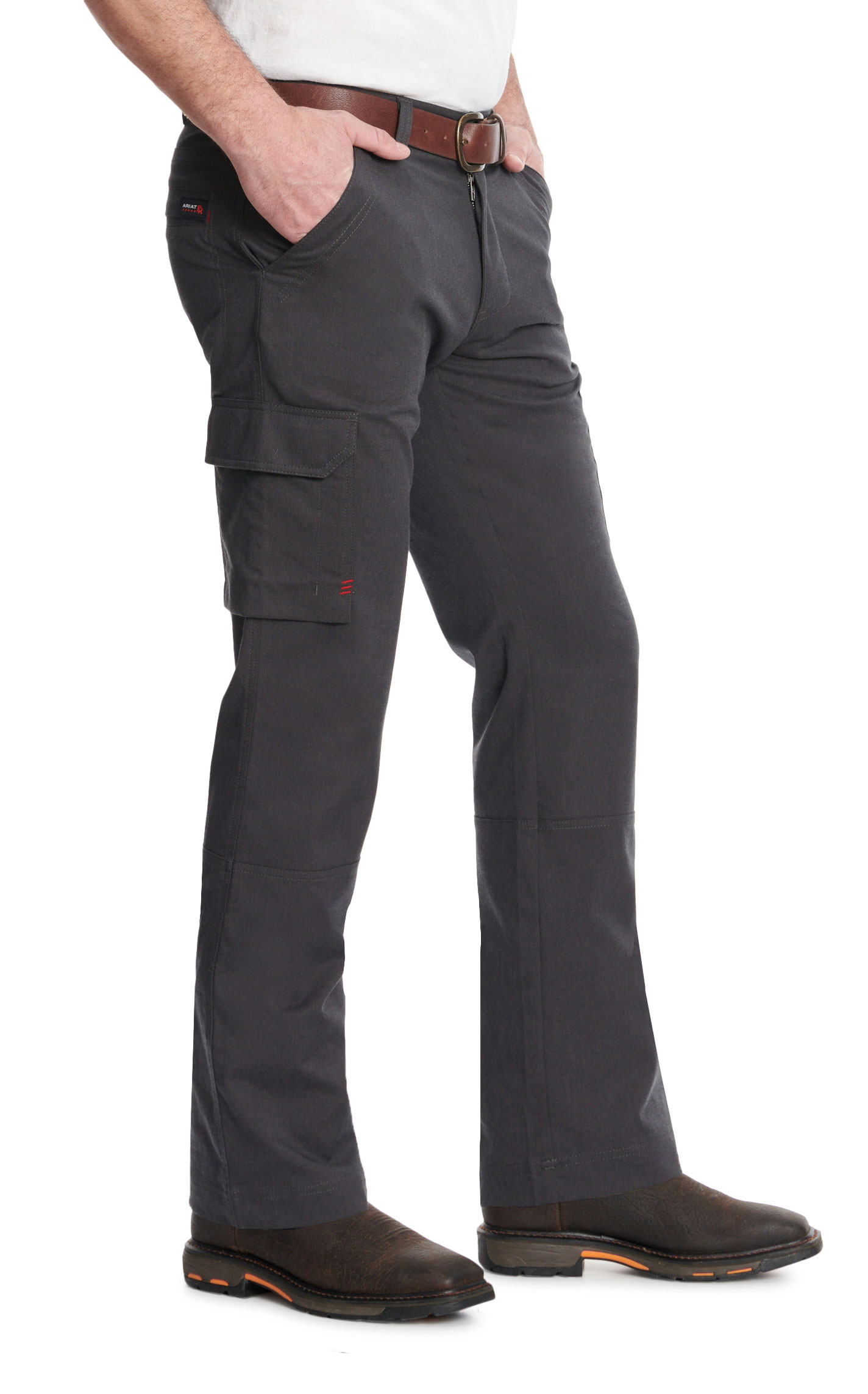 Ariat Men's M7 Charcoal Duralight Twill Straight Leg FR Work Pants - Image 1