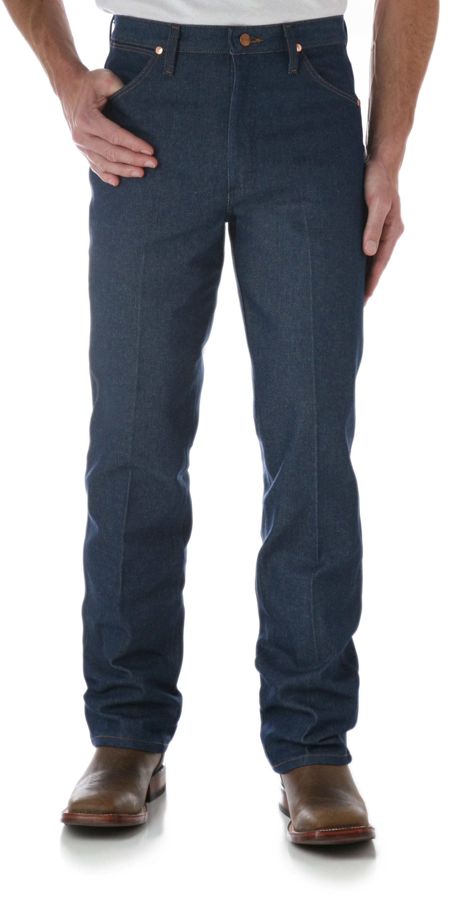 Wrangler Men's Rigid Indigo Cowboy Cut Slim Fit Jeans - Tall - Image 1