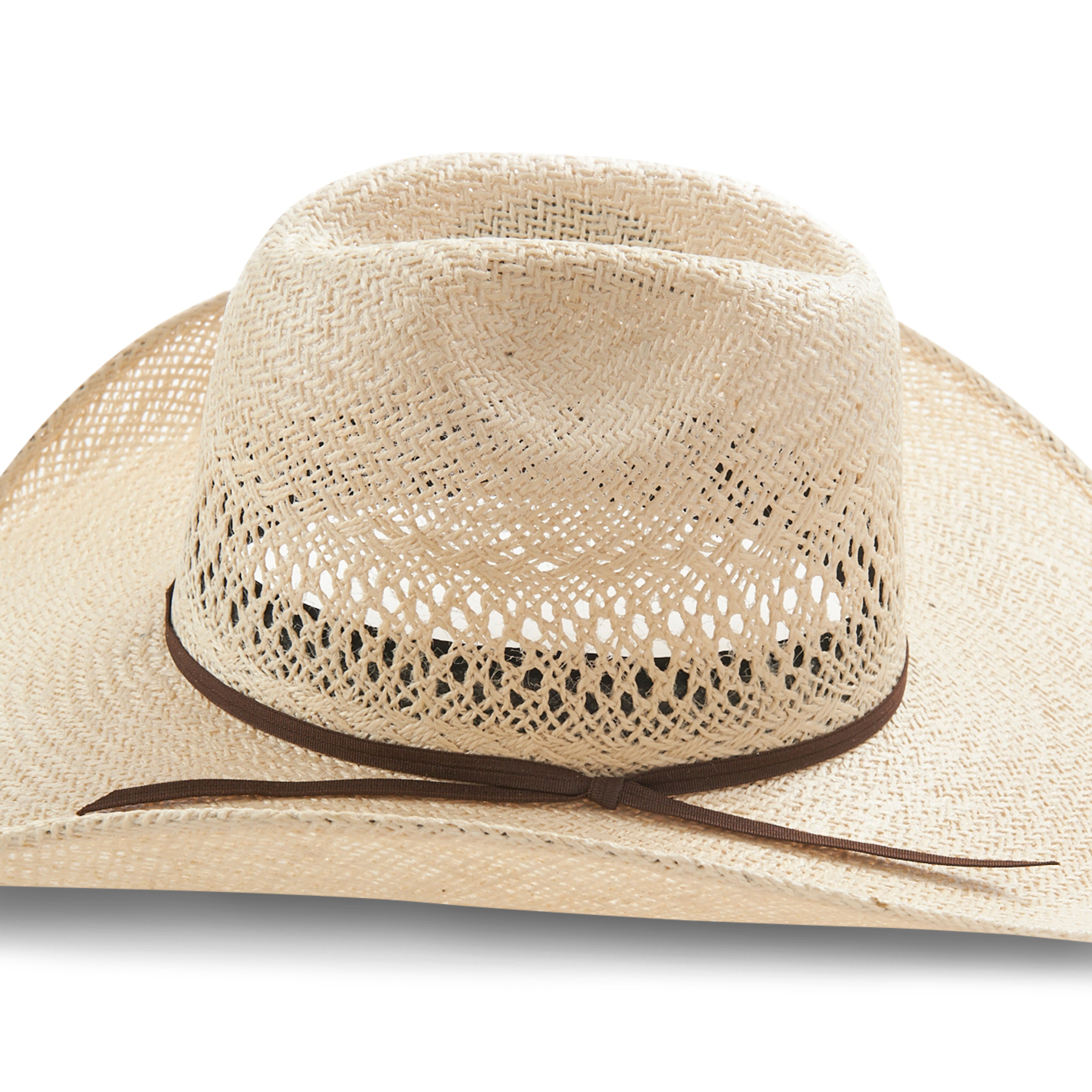 Rodeo King Straw Jute Quenton Cattlemen Crown Cowboy Hat - Image 1