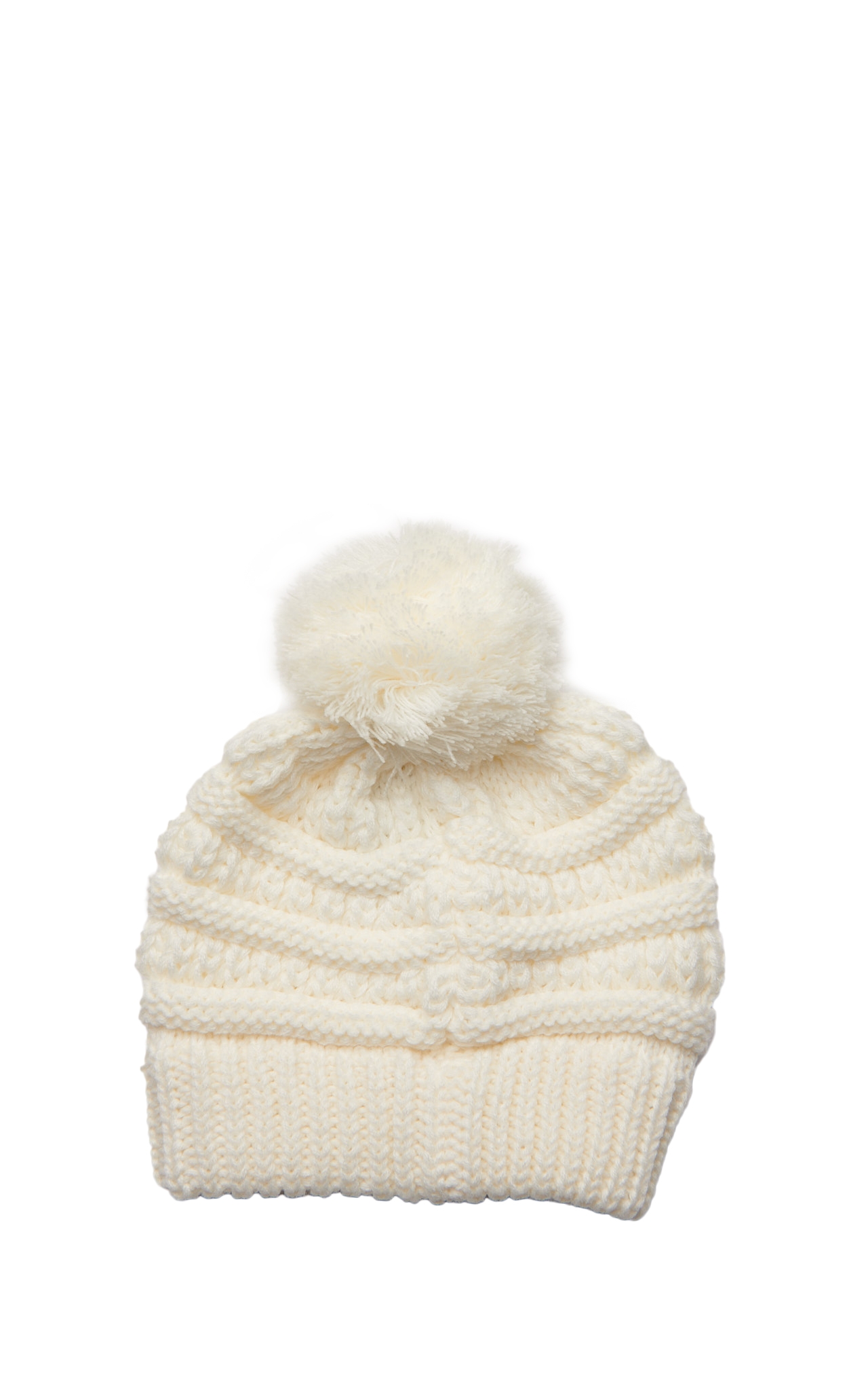 C.C. Brands Kids' Solid Ivory Beanie - Image 1