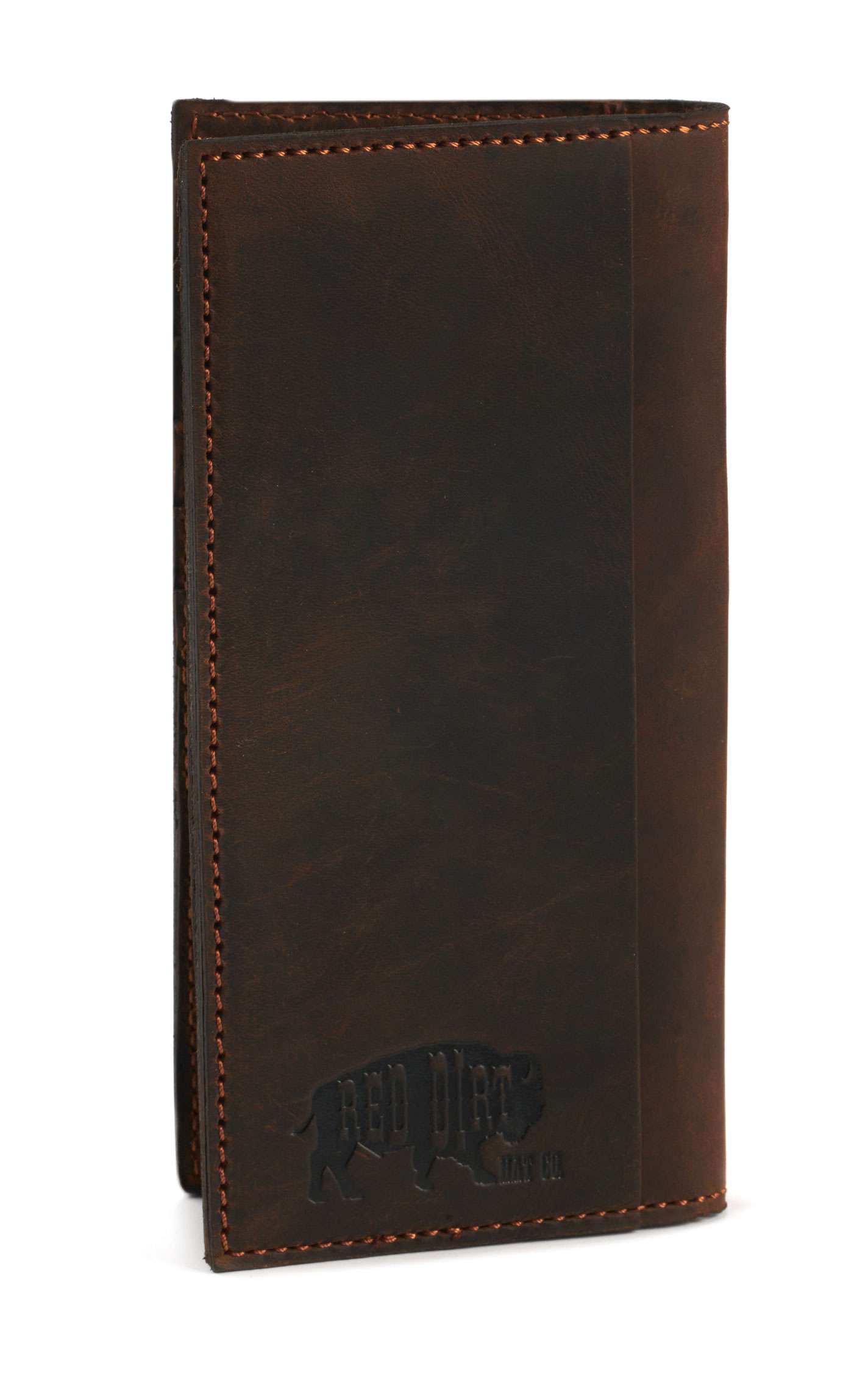 Red Dirt Hat Co. Oiled Brown Rodeo Wallet / Checkbook Cover - Image 1