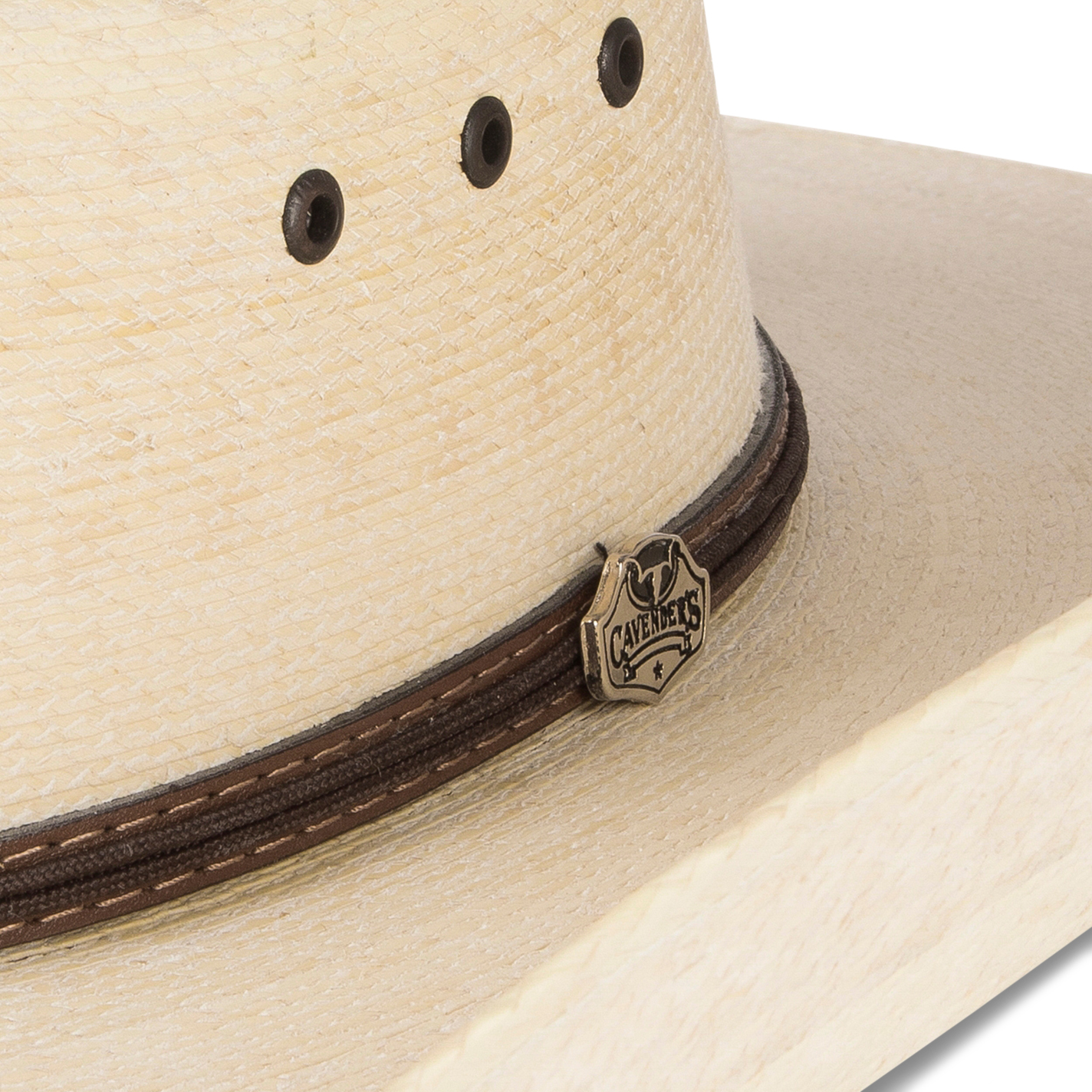 Cavender's 20X Ponderosa Palm Brown & Tan Band Cowboy Hat - Image 1