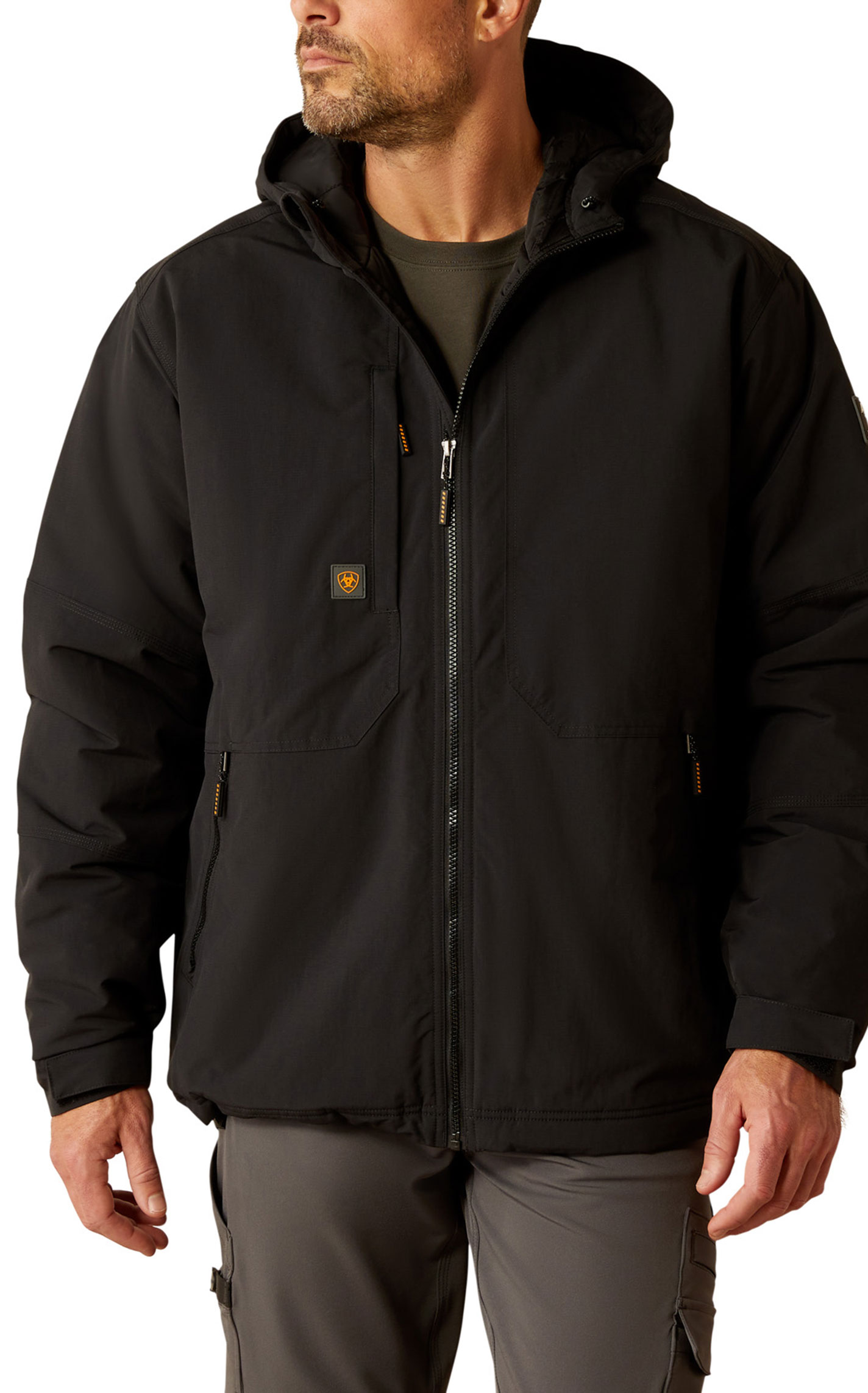Ariat Rebar Men's Black Cordura Ripstop Insulated Work Jacket - Image 1